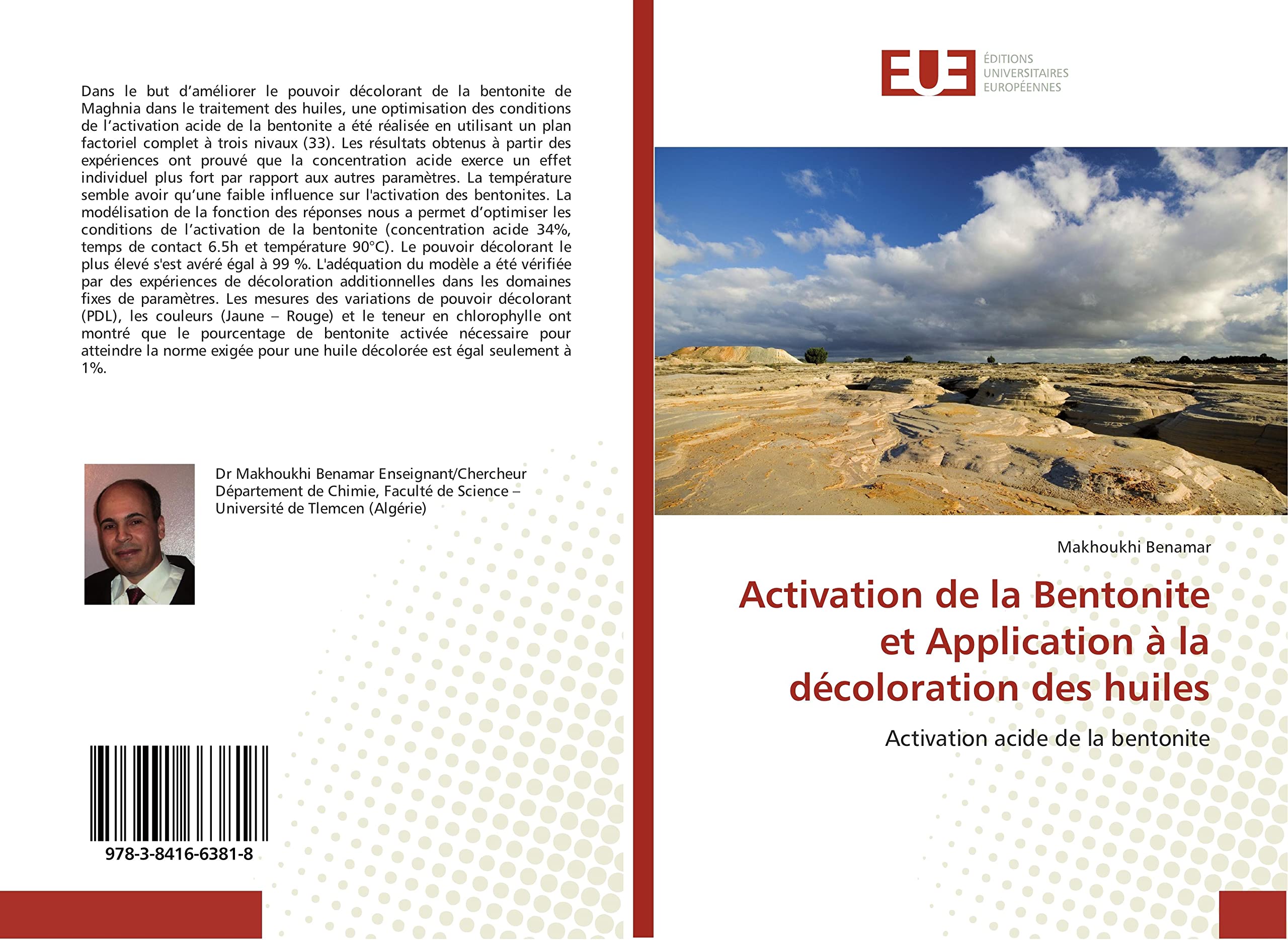 Activation de la Bentonite et Application à la décoloration des huiles: Activation acide de la bentonite book
