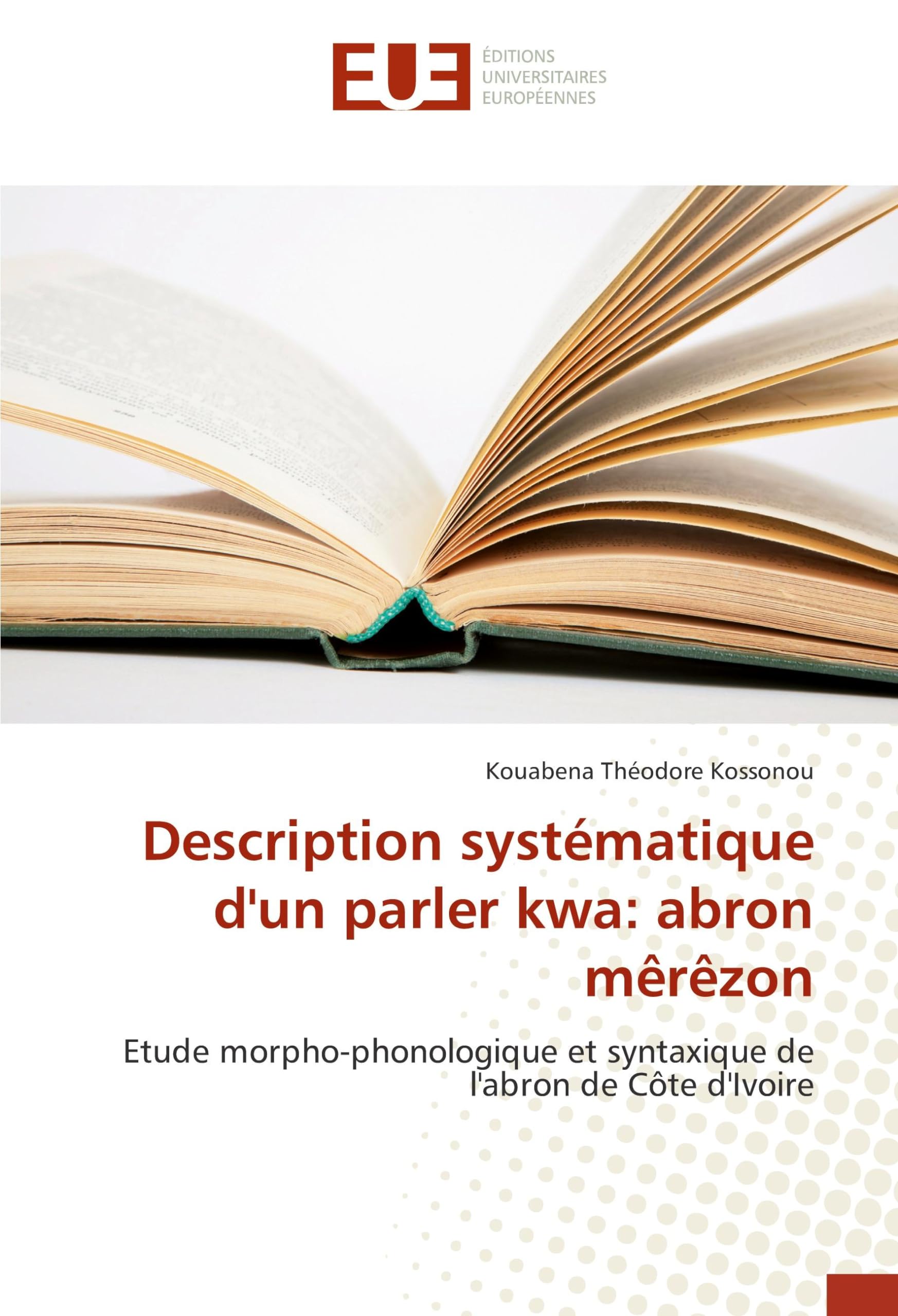 Description systématique d'un parler kwa: abron mêrêzon: Etude morpho-phonologique et syntaxique de l'abron de Côte d'Ivoire book