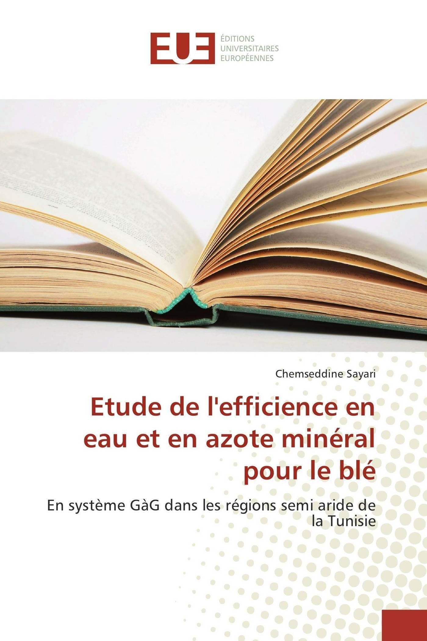 Etude de l'efficience en eau et en azote minéral pour le blé book