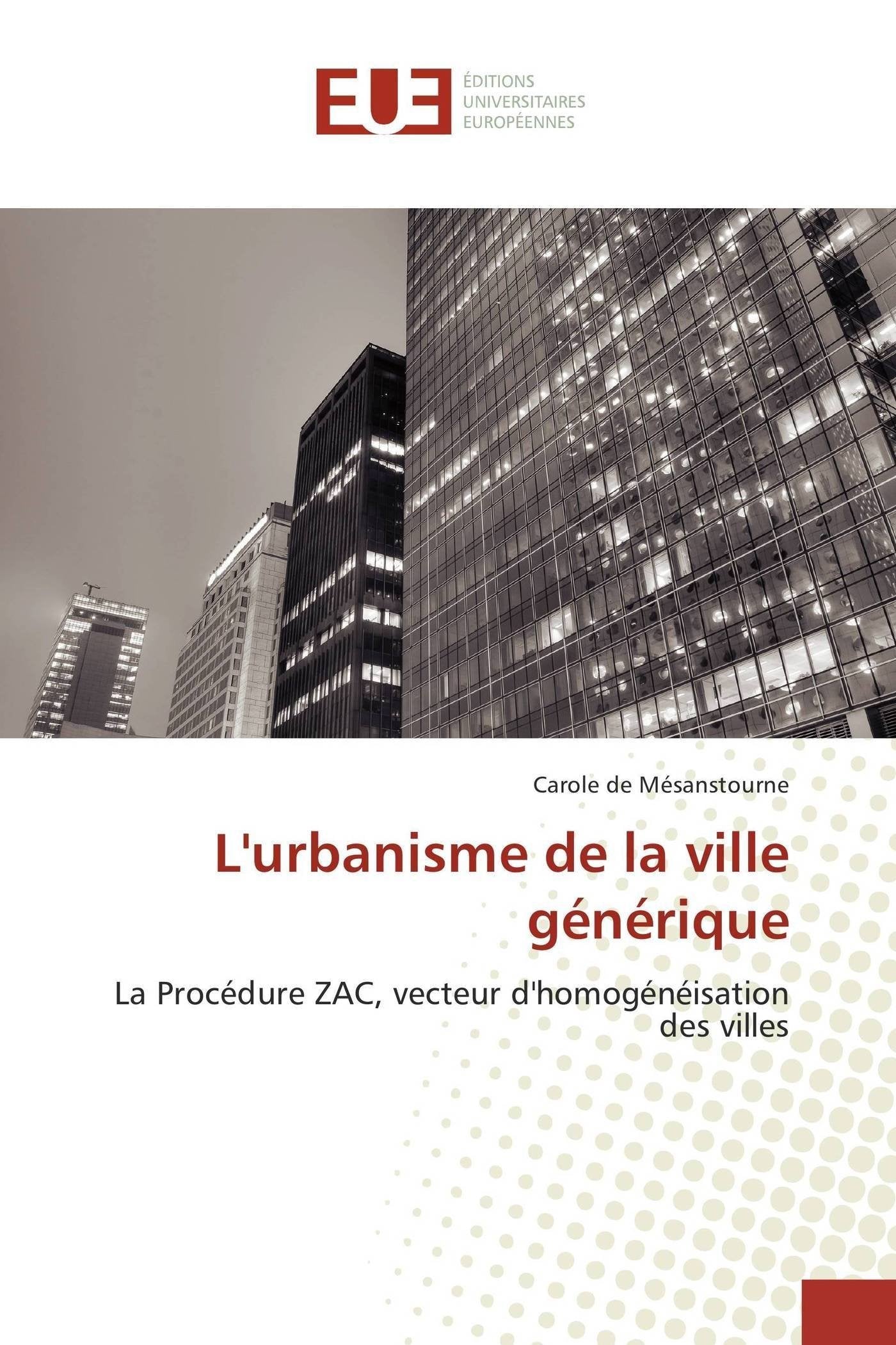L'urbanisme de la ville générique book