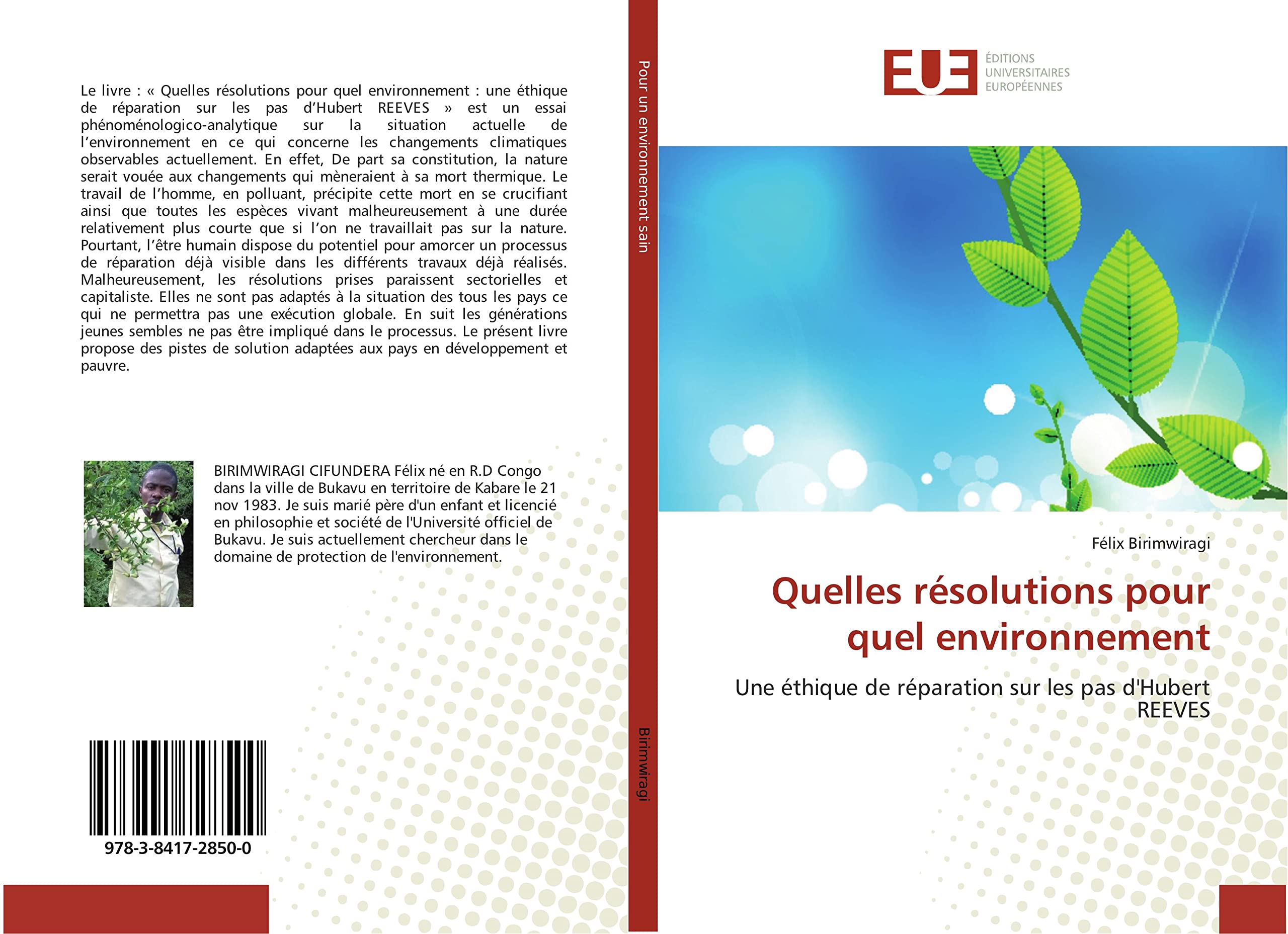 Quelles résolutions pour quel environnement: Une éthique de réparation sur les pas d'Hubert REEVES book