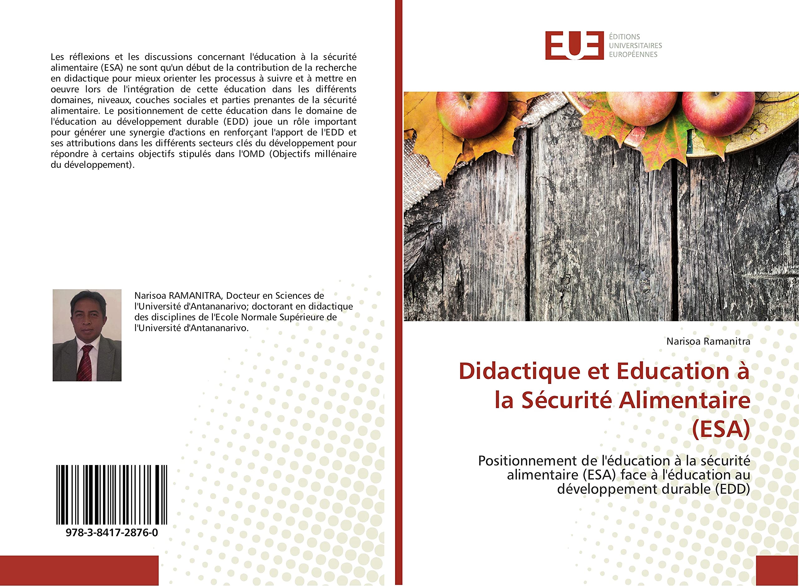 Didactique et Education à la Sécurité Alimentaire (ESA): Positionnement de l'éducation à la sécurité alimentaire (ESA) face à l'éducation au développement durable (EDD) book