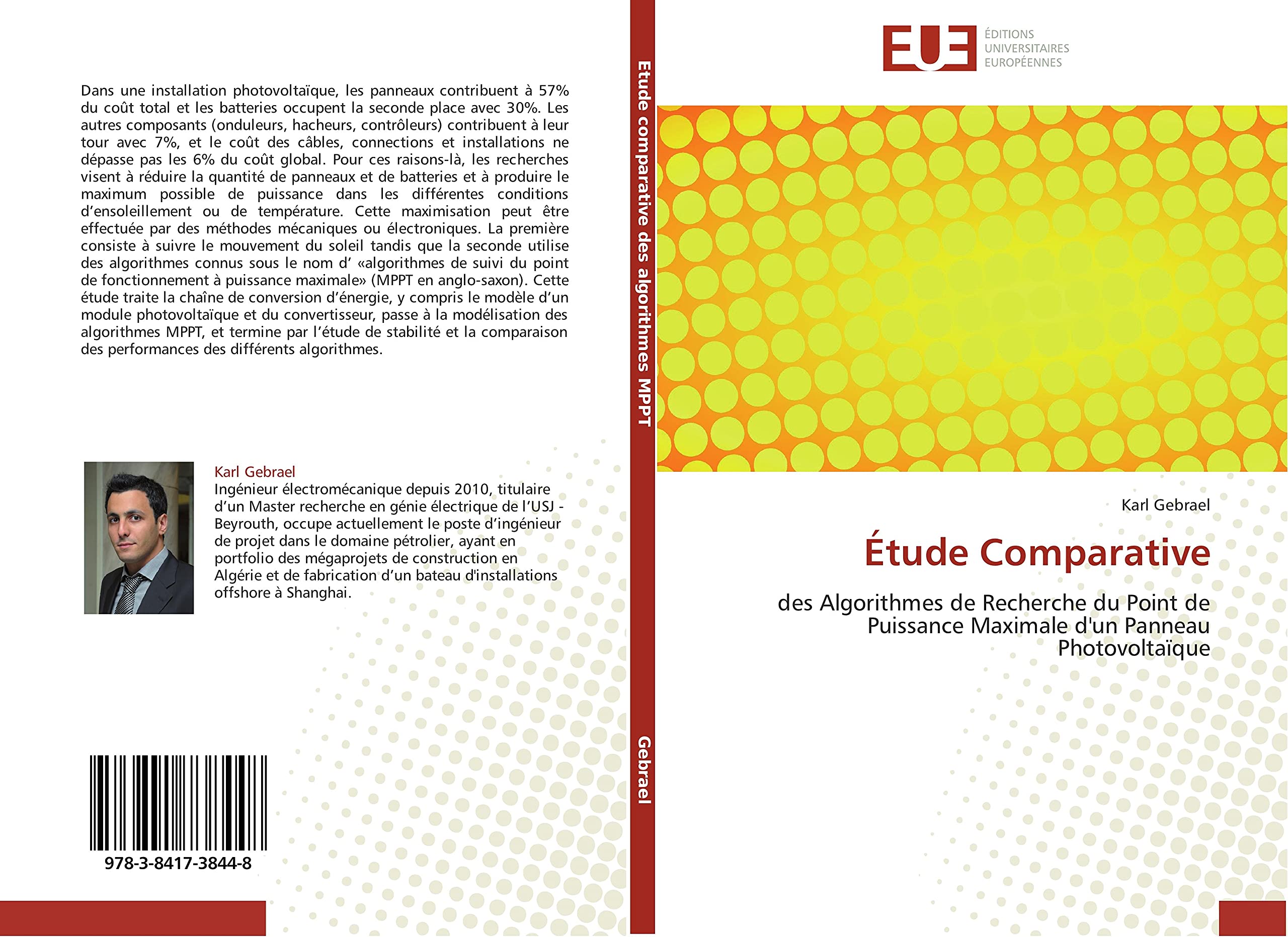 Étude Comparative: Des Algorithmes de Recherche du Point de Puissance Maximale d'un Panneau Photovoltaïque book