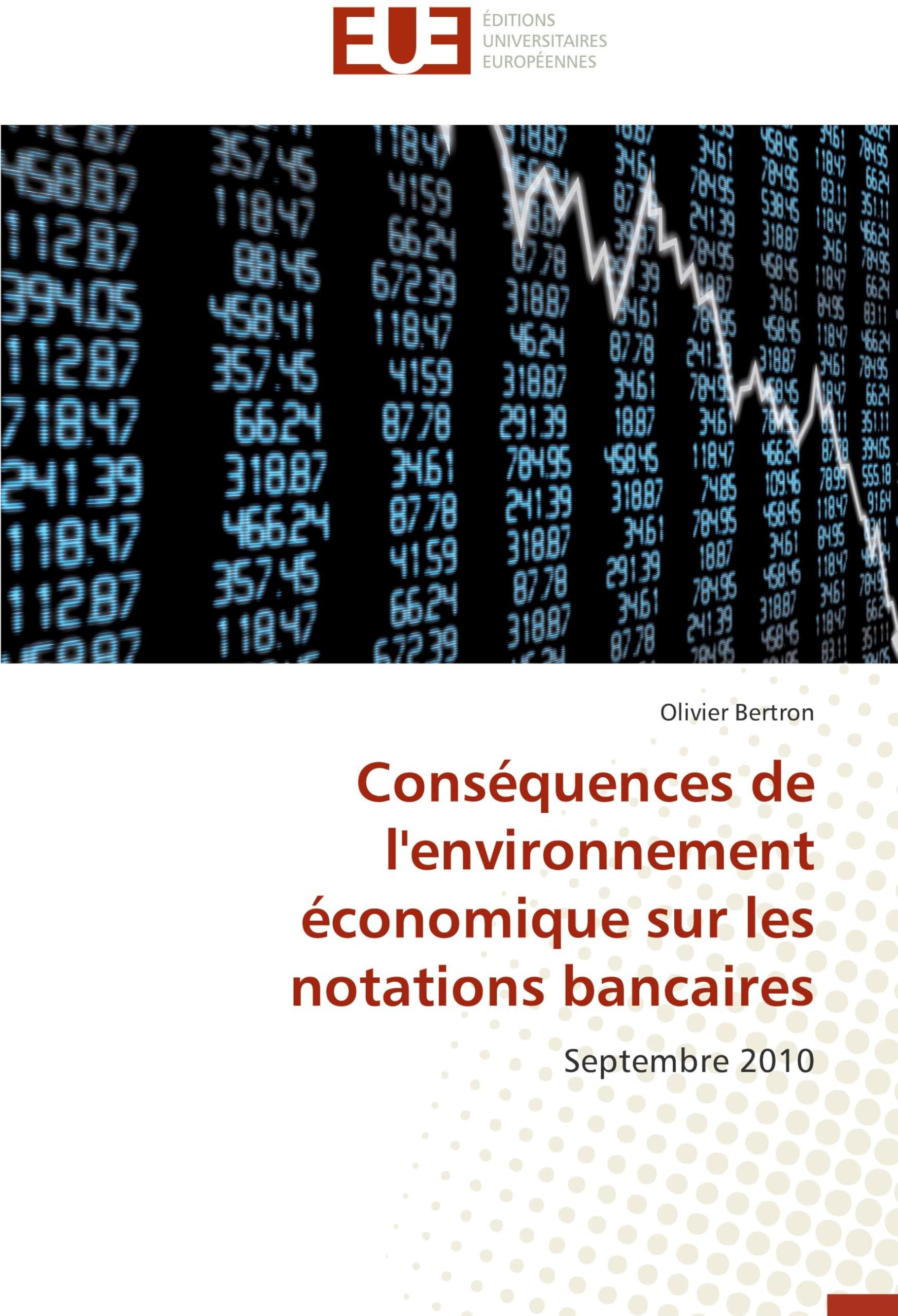 Conséquences de l'environnement économique sur les notations bancaires: Septembre 2010 book