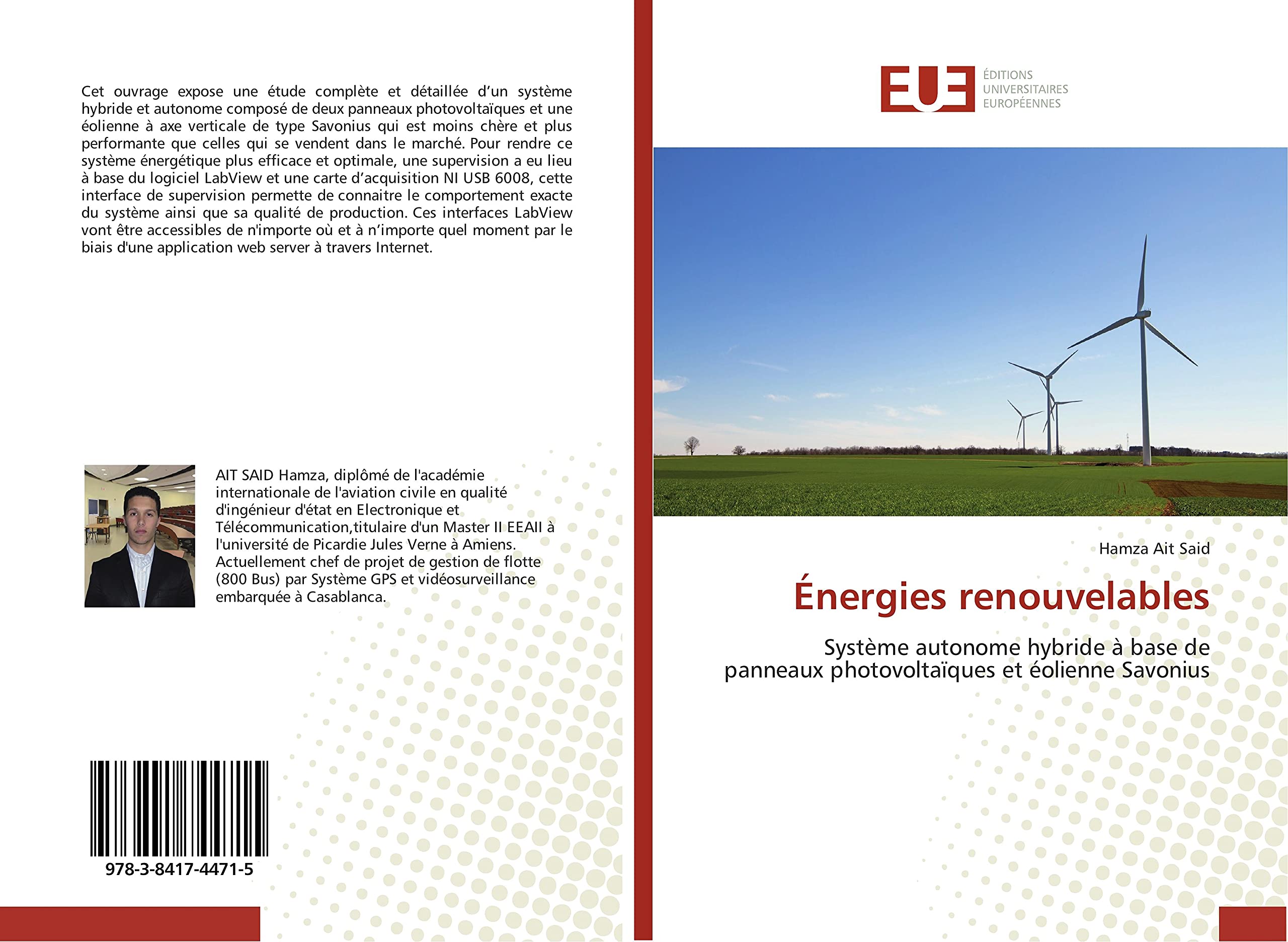 Énergies renouvelables: Système autonome hybride à base de panneaux photovoltaïques et éolienne Savonius book