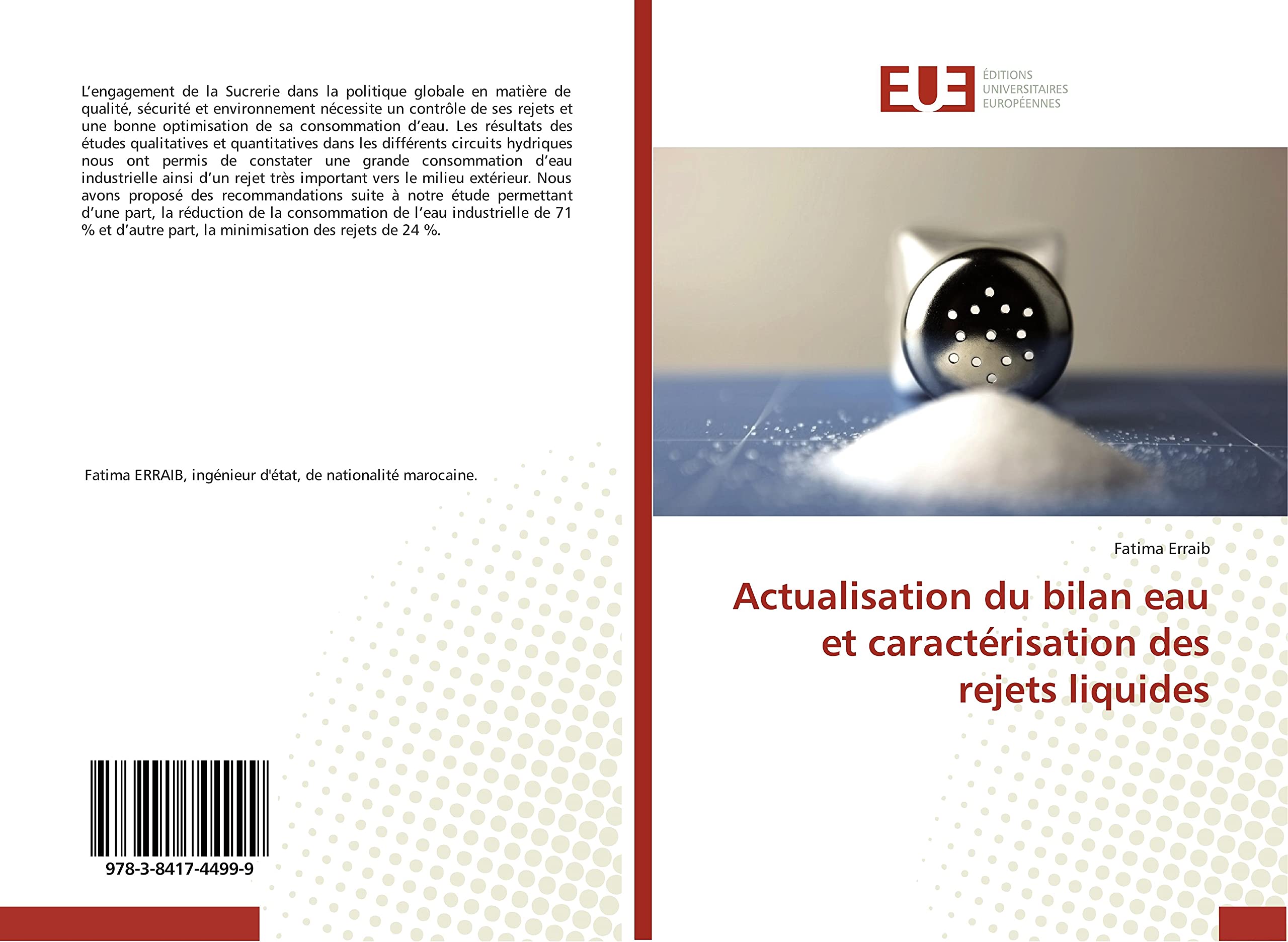 Actualisation du bilan eau et caractérisation des rejets liquides book
