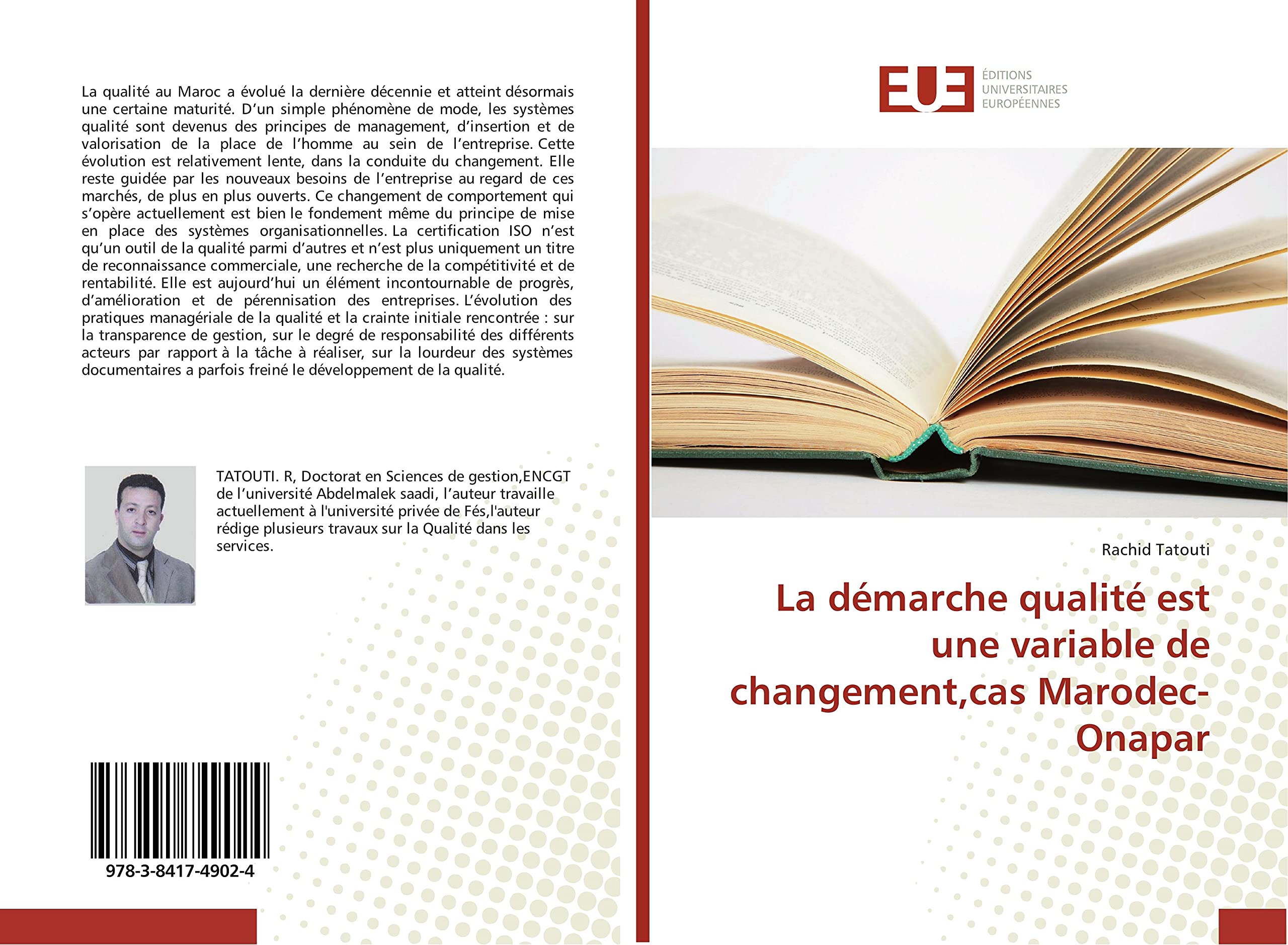 La démarche qualité est une variable de changement,cas marodec-onapar book