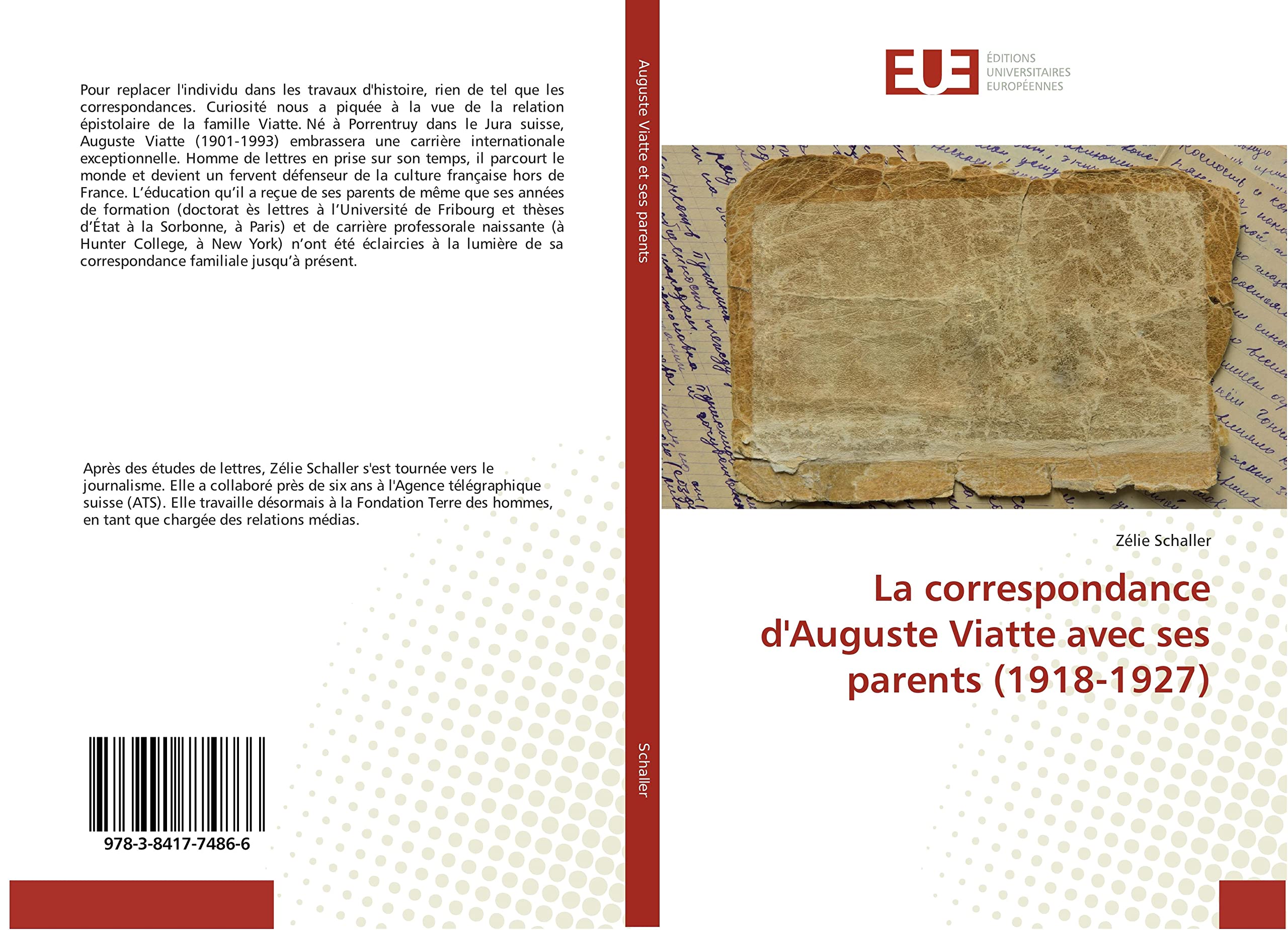 La correspondance d'Auguste Viatte avec ses parents (1918-1927) book