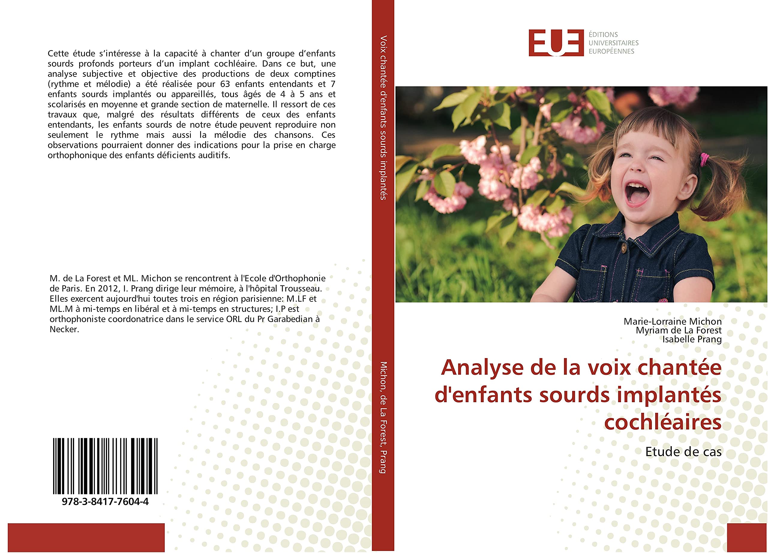 Analyse de la voix chantée d'enfants sourds implantés cochléaires: Etude de cas book