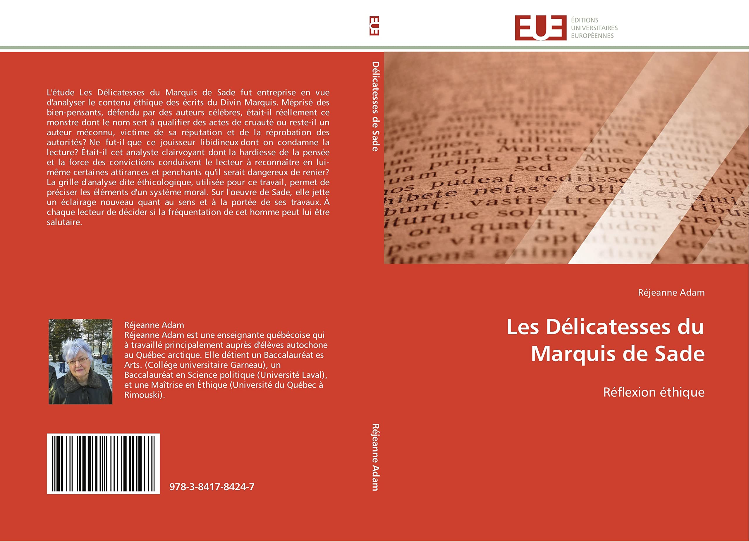 Les Délicatesses du Marquis de Sade: Réflexion éthique book