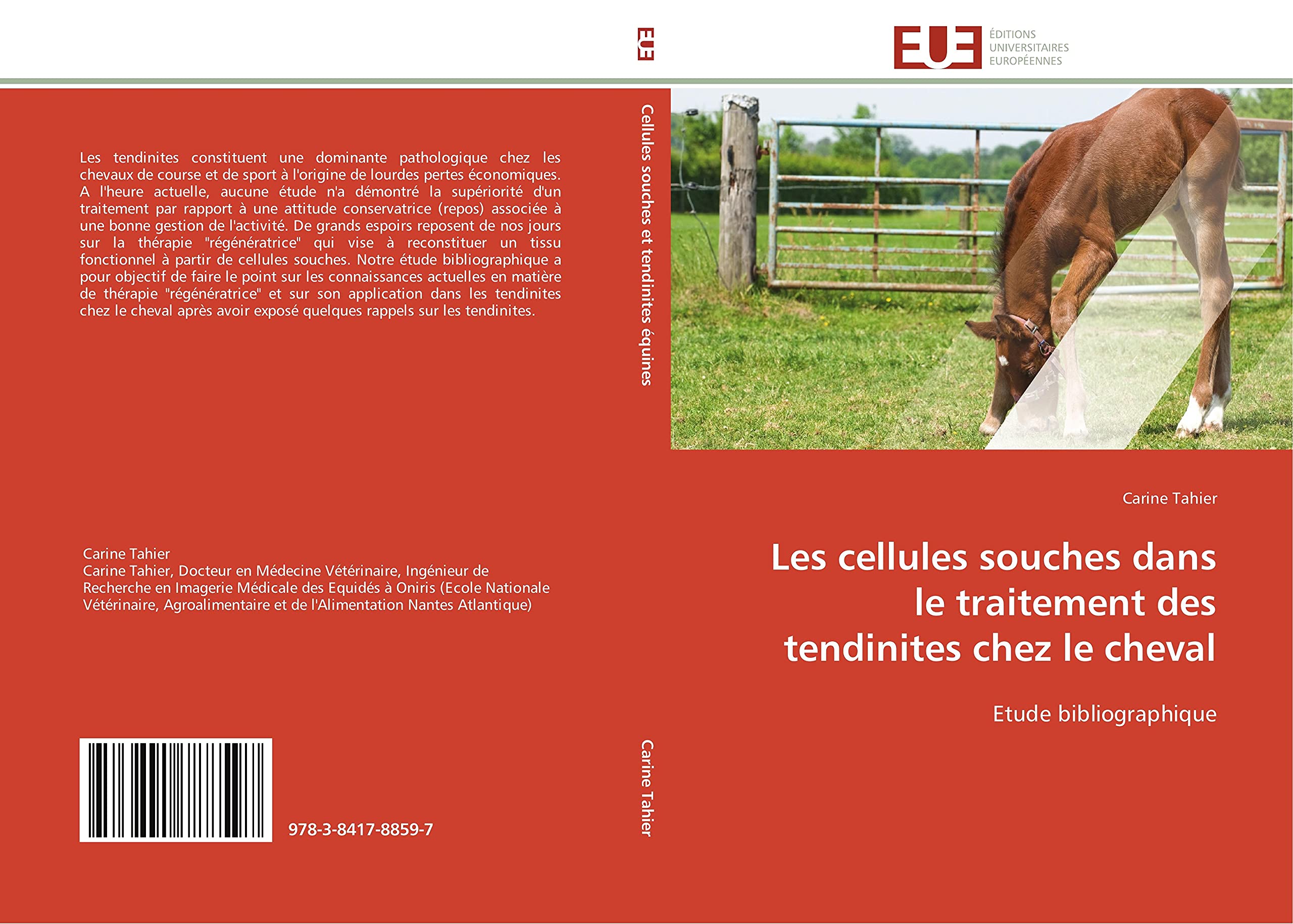 Les cellules souches dans le traitement des tendinites chez le cheval: Etude bibliographique book
