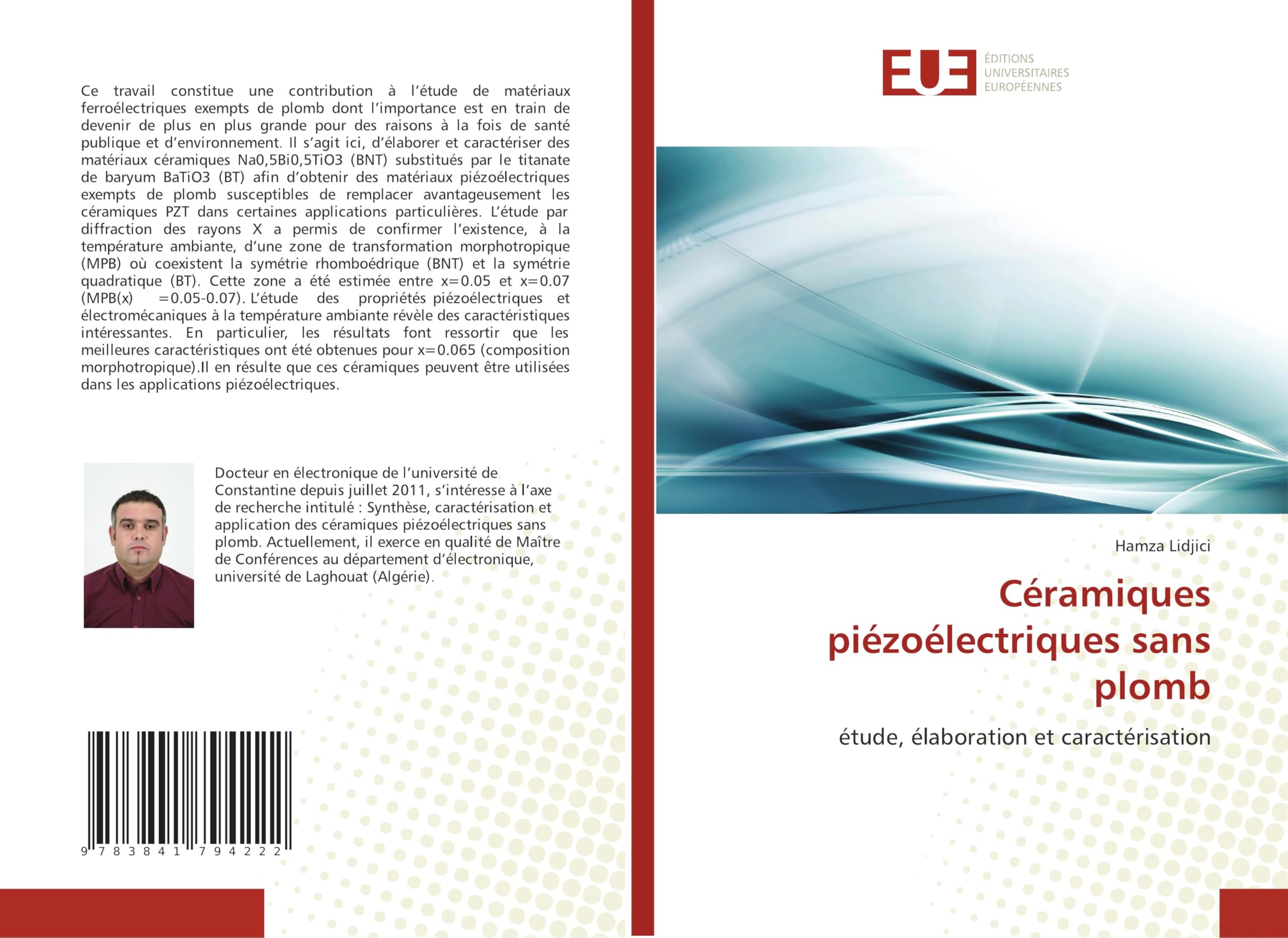 Céramiques piézoélectriques sans plomb: étude, élaboration et caractérisation book