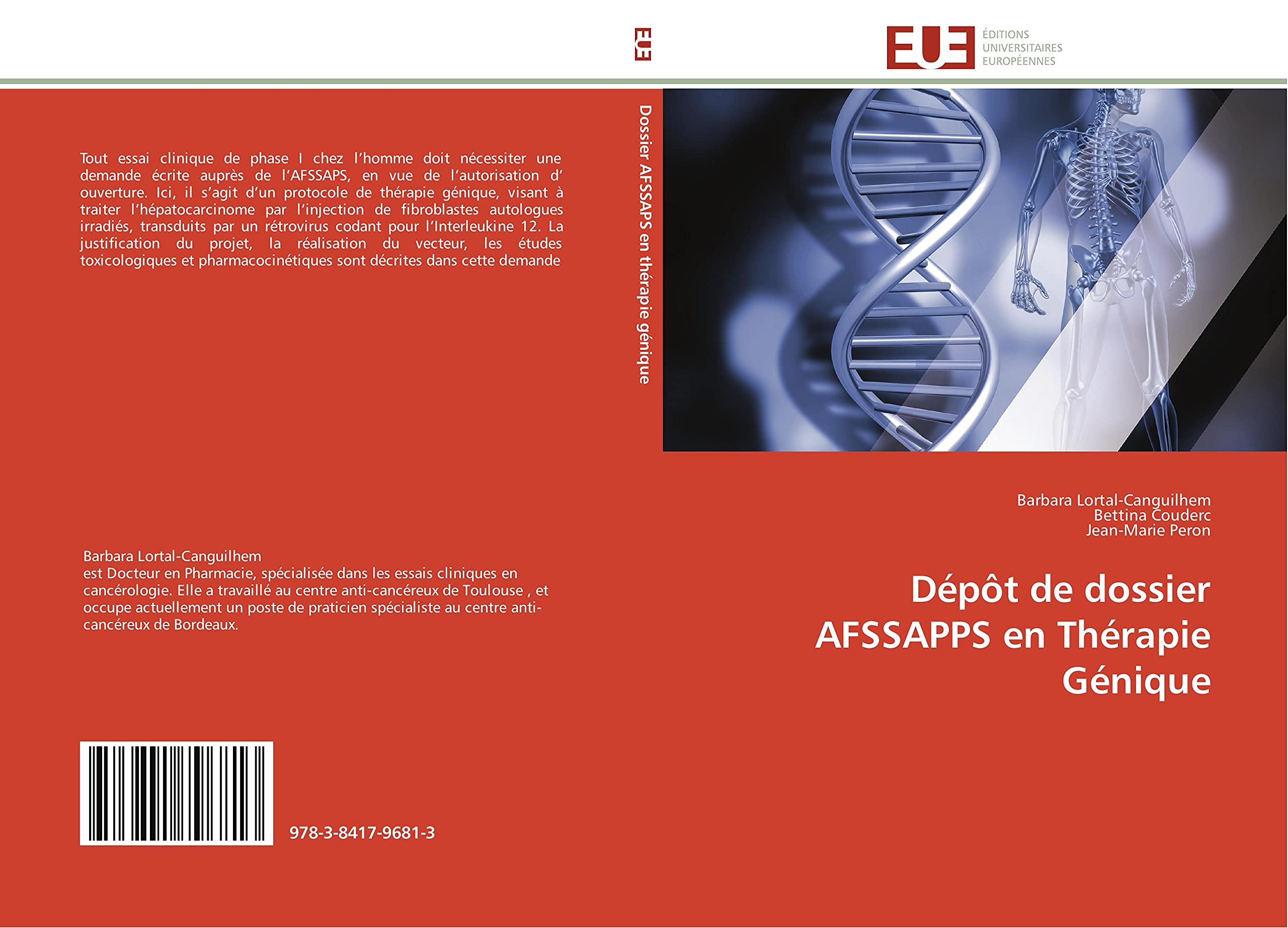 Dépôt de dossier AFSSAPPS en Thérapie Génique book