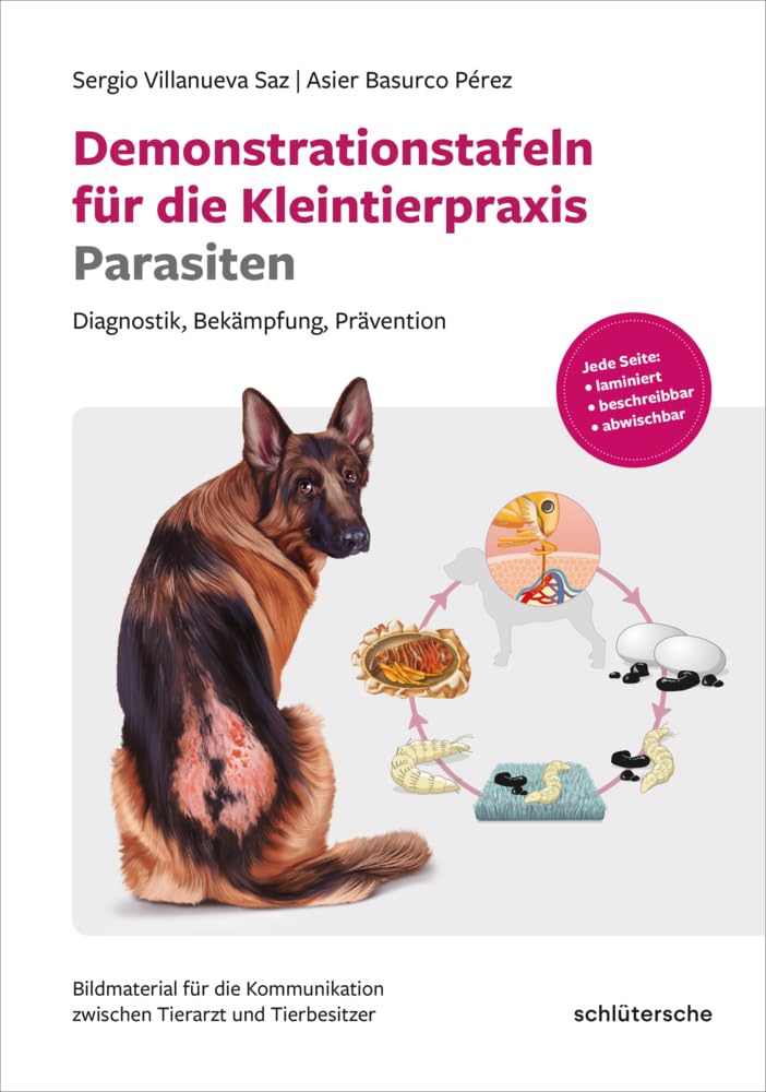 Demonstrationstafeln für die Kleintierpraxis Parasiten: Diagnostik, Bekämpfung, Prävention. Bildmaterial für die Kommunikation zwischen Tierarzt und ... Seite: laminiert, beschreibbar, abwischbar Medicine