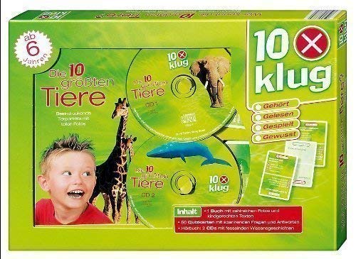 Die 10 größten Tiere Wissens- Lernspiel mit Buch und Hörbuch Films