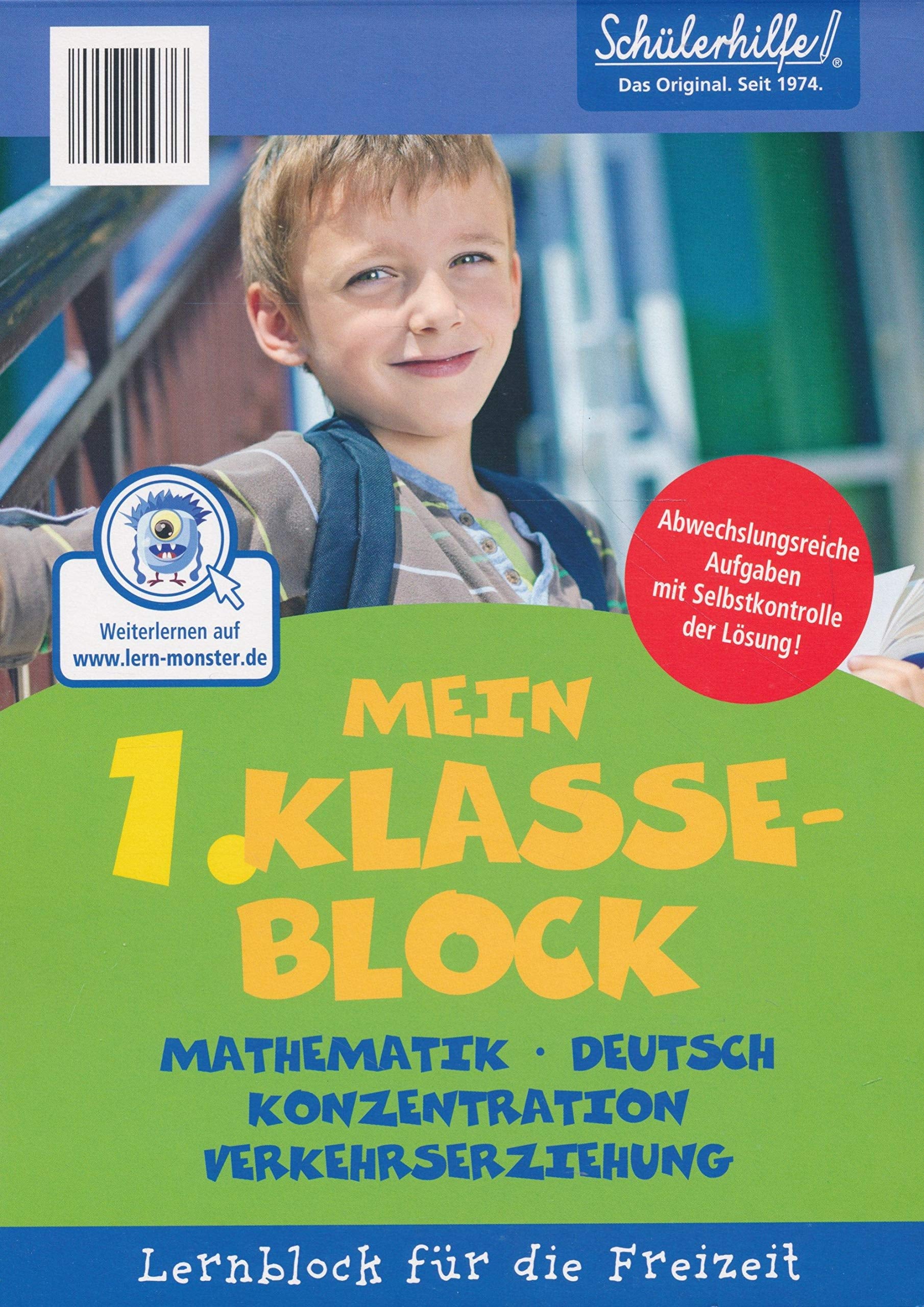 Mein 1. Klasse Block - Mathemathik, Deutsch, Konzentration, Verkehrserziehung - Lernblock Learning & Reference