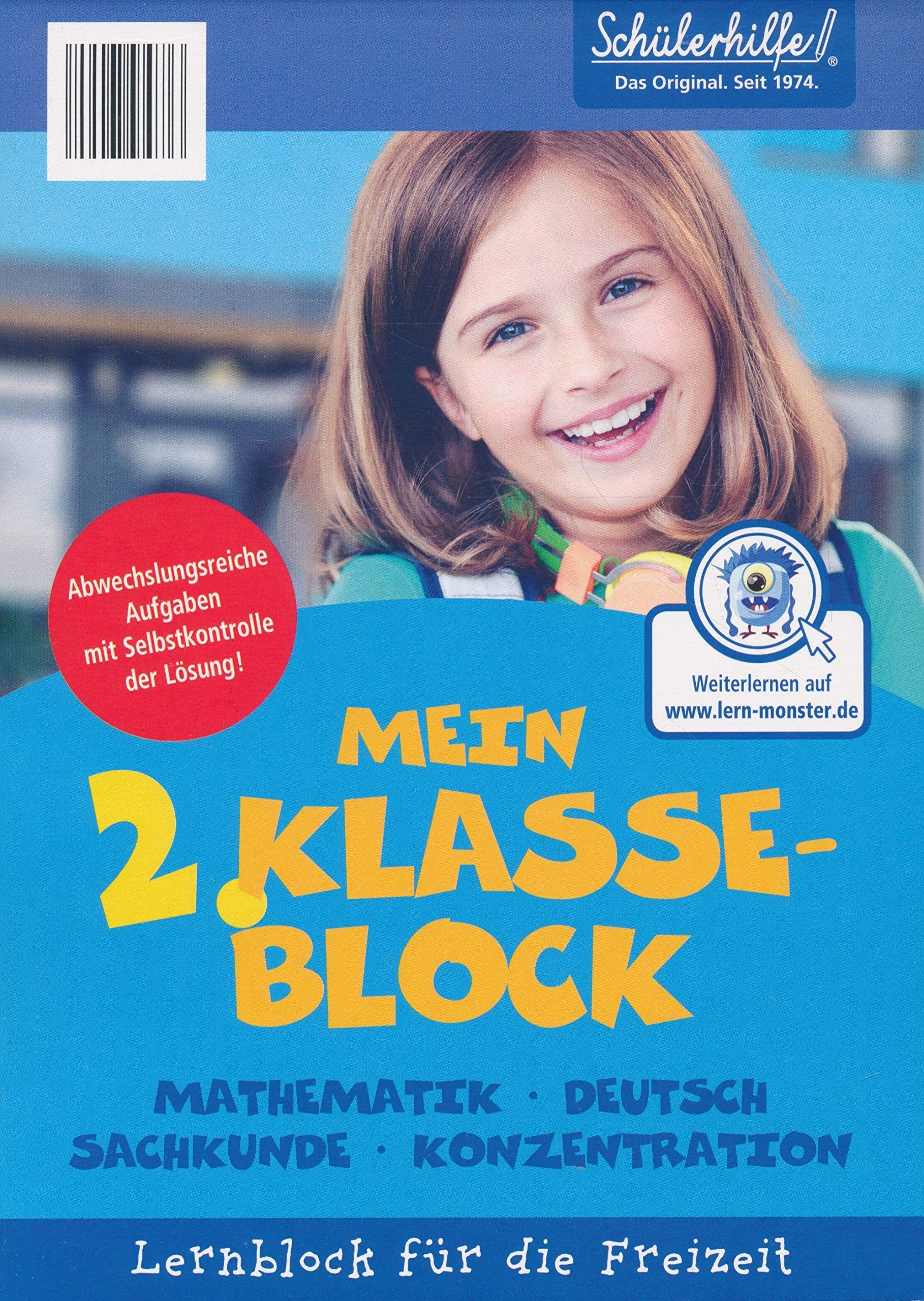 Mein 2. Klasse-Block: Mathematik, Deutsch, Sachkunde, Konzentration - Lernblock Learning & Reference