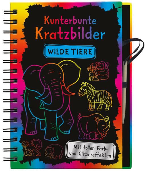 Kunterbunte Kratzbilder: Wilde Tiere Tiptoi & Games
