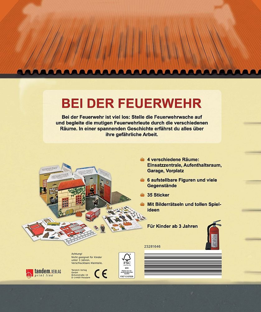 Bei der Feuerwehr. Das Buch zum Aufstellen, Entdecken und Spielen Books
