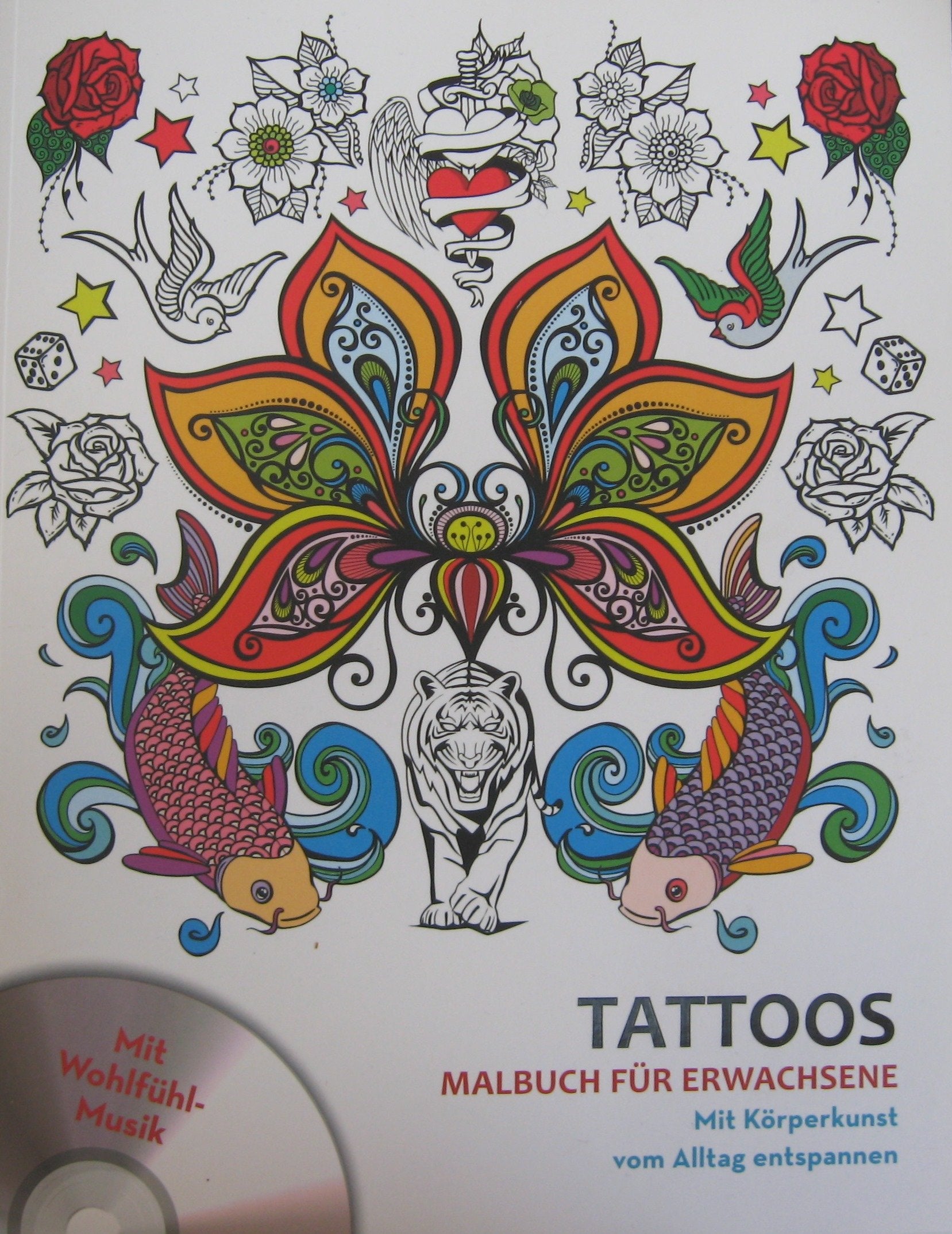 Tatoos. Malbuch für Erwachsene. Mit Körperkunst vom Alltag entspannen. (Mit CD) Books