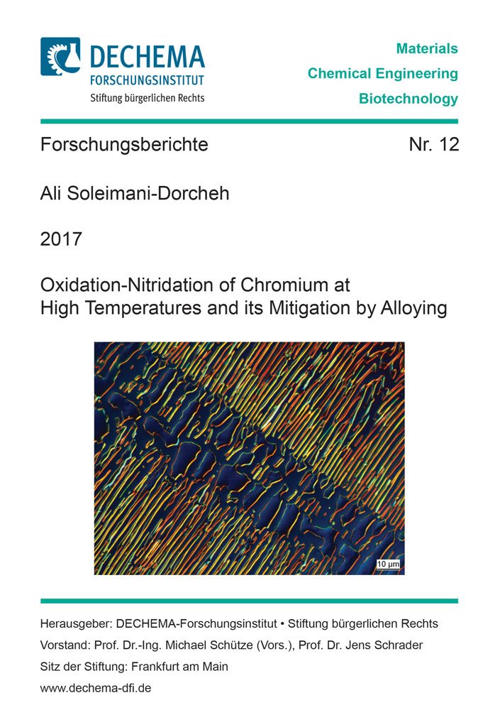Oxidation-Nitridation of Chromium at High Temperatures and its Mitigation by Alloying (Schriftenreihe des DECHEMA-Forschungsinstituts) Business & Technology