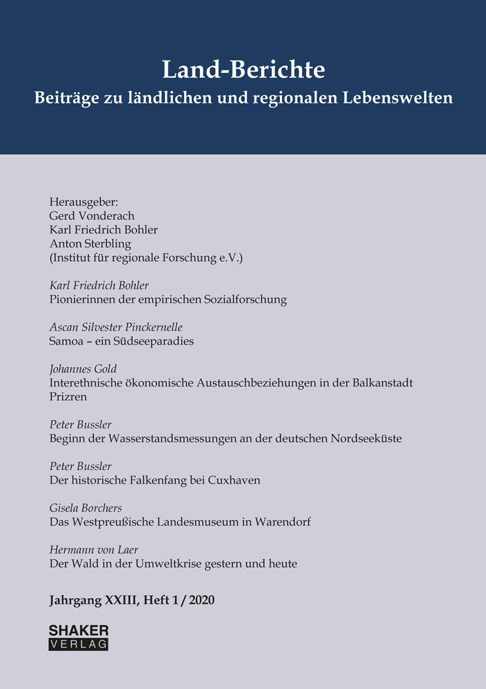 Land-Berichte. Beiträge zu ländlichen und regionalen Lebenswelten: Jahrgang XXIII, H. 1/2020 Law