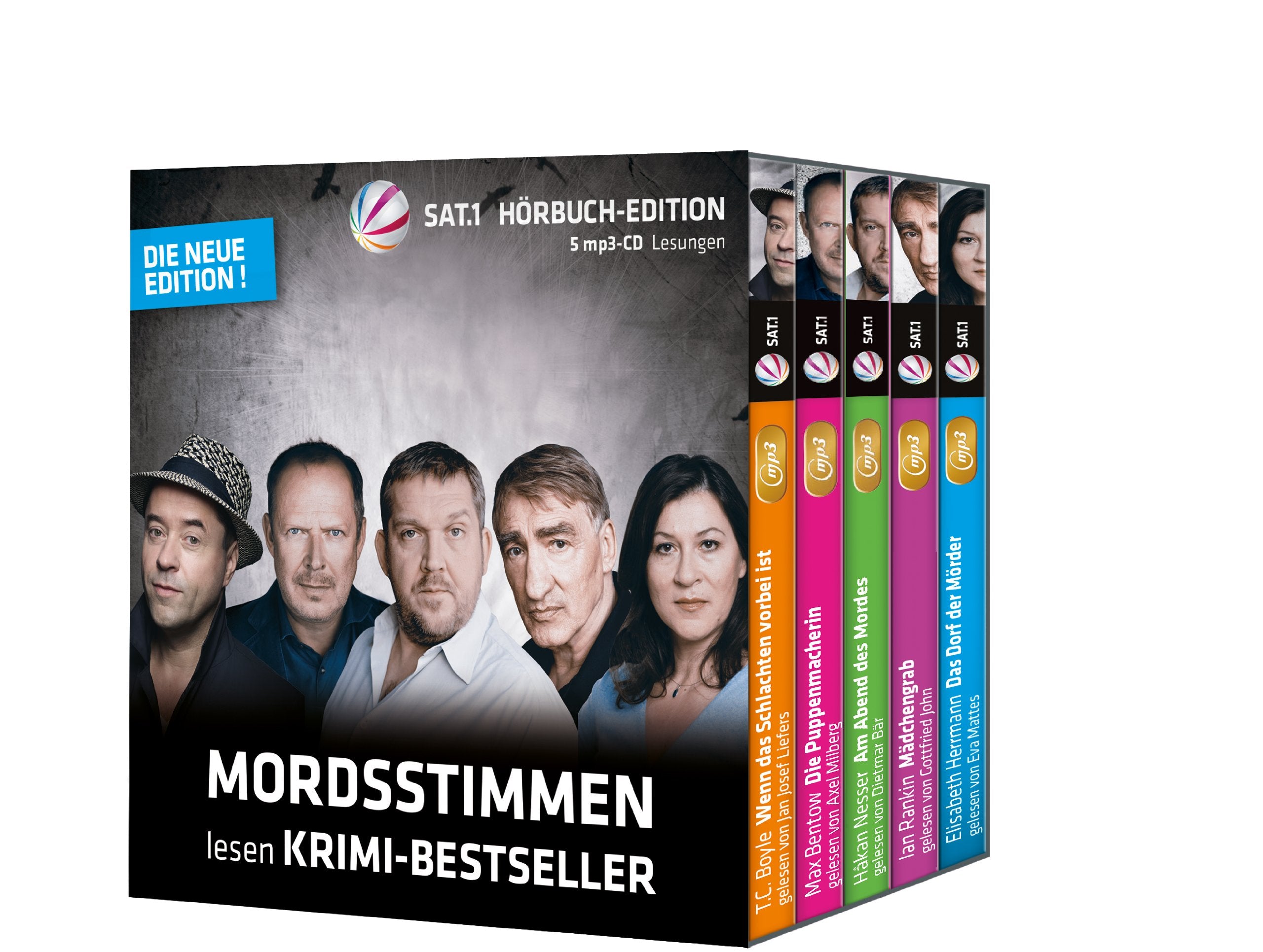 Mordsstimmen lesen Krimi-Bestseller - Die neue Edition: Sat.1 Hörbuch-Edition (Bentow: Die Puppenmacherin, Boyle: Wenn das Schlachten vorbei ist, ... Am Abend des Mordes, Rankin: Mädchengrab) Contemporary literature Books