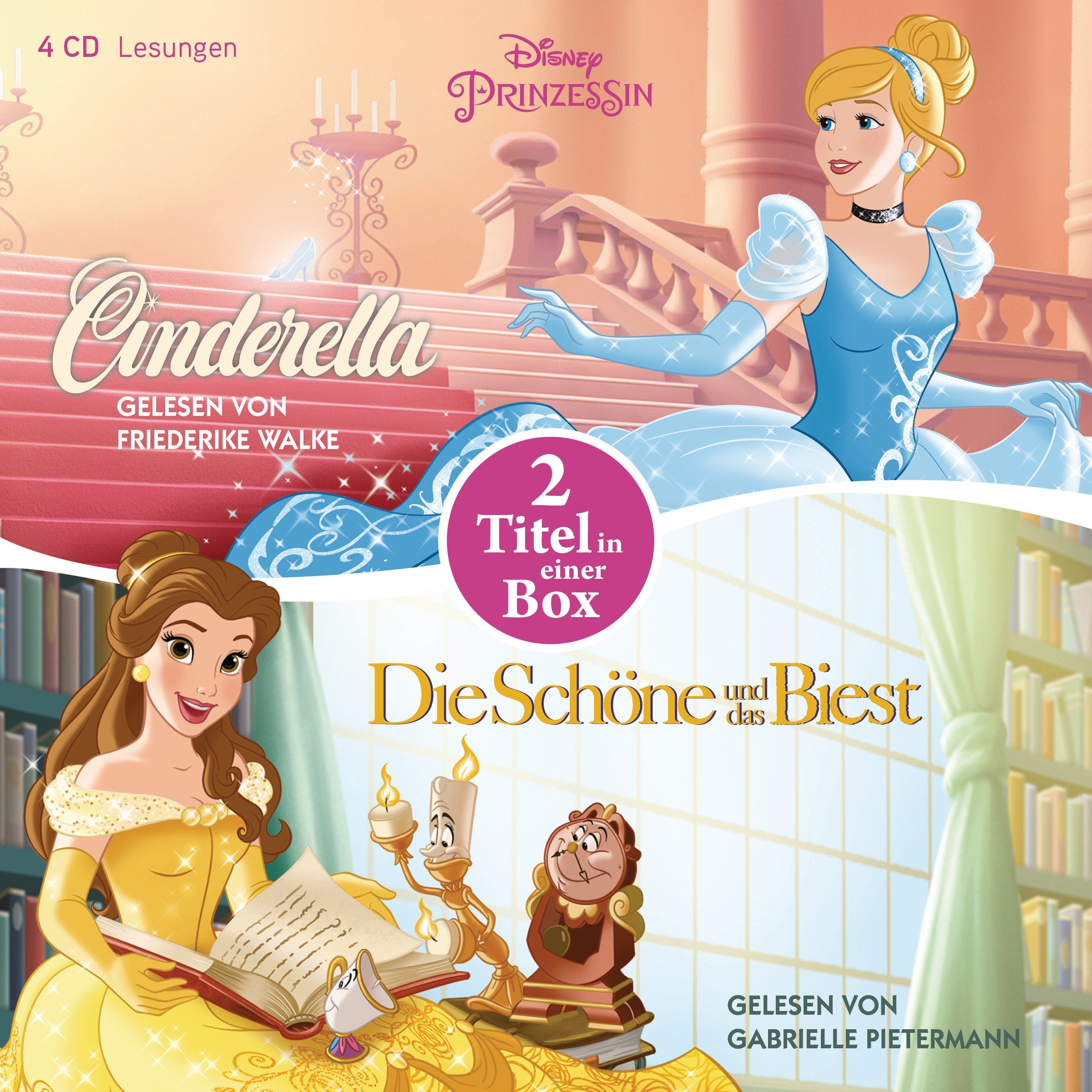Disney Prinzessin: Die Schöne und das Biest - Cinderella: 2 Titel in einer Box (Disney Prinzessinnen, Band 2) Film, Art & Culture