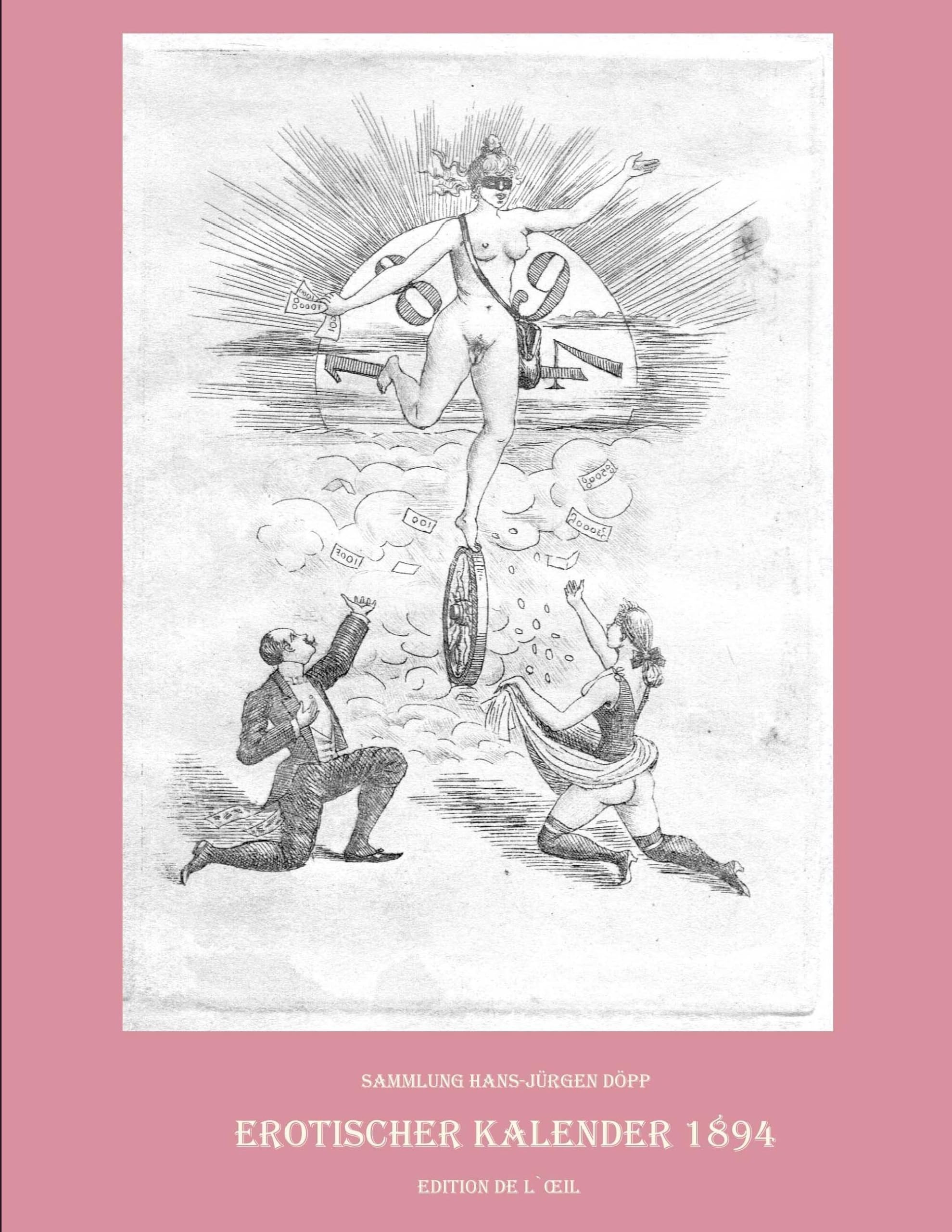 Erotischer Kalender auf das Jahr 1894 Film, Art & Culture