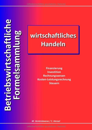 Betriebswirtschaftliche Formelsammlung Business, Finance & Career