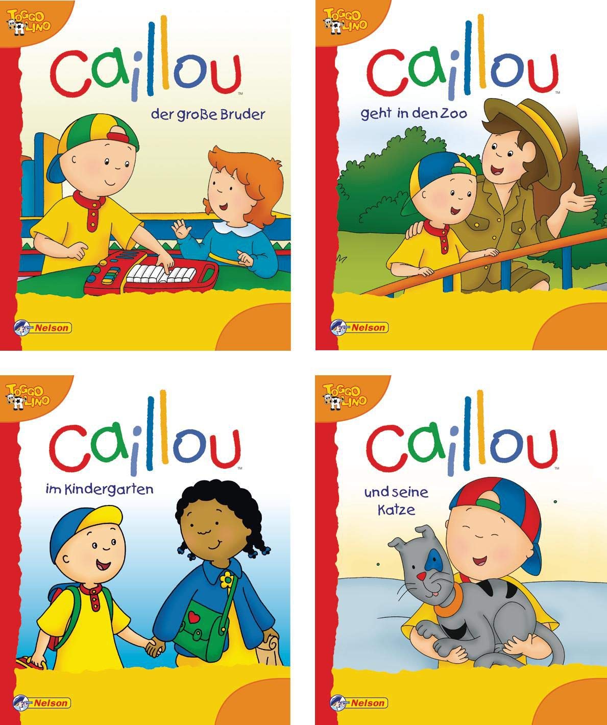 Nelson Mini-Bücher: Caillou 9-12: Caillou geht in den Zoo; Caillou, Der große Bruder; Caillou und seine Katze; Caillou im Kindergarten Novels & Short Stories