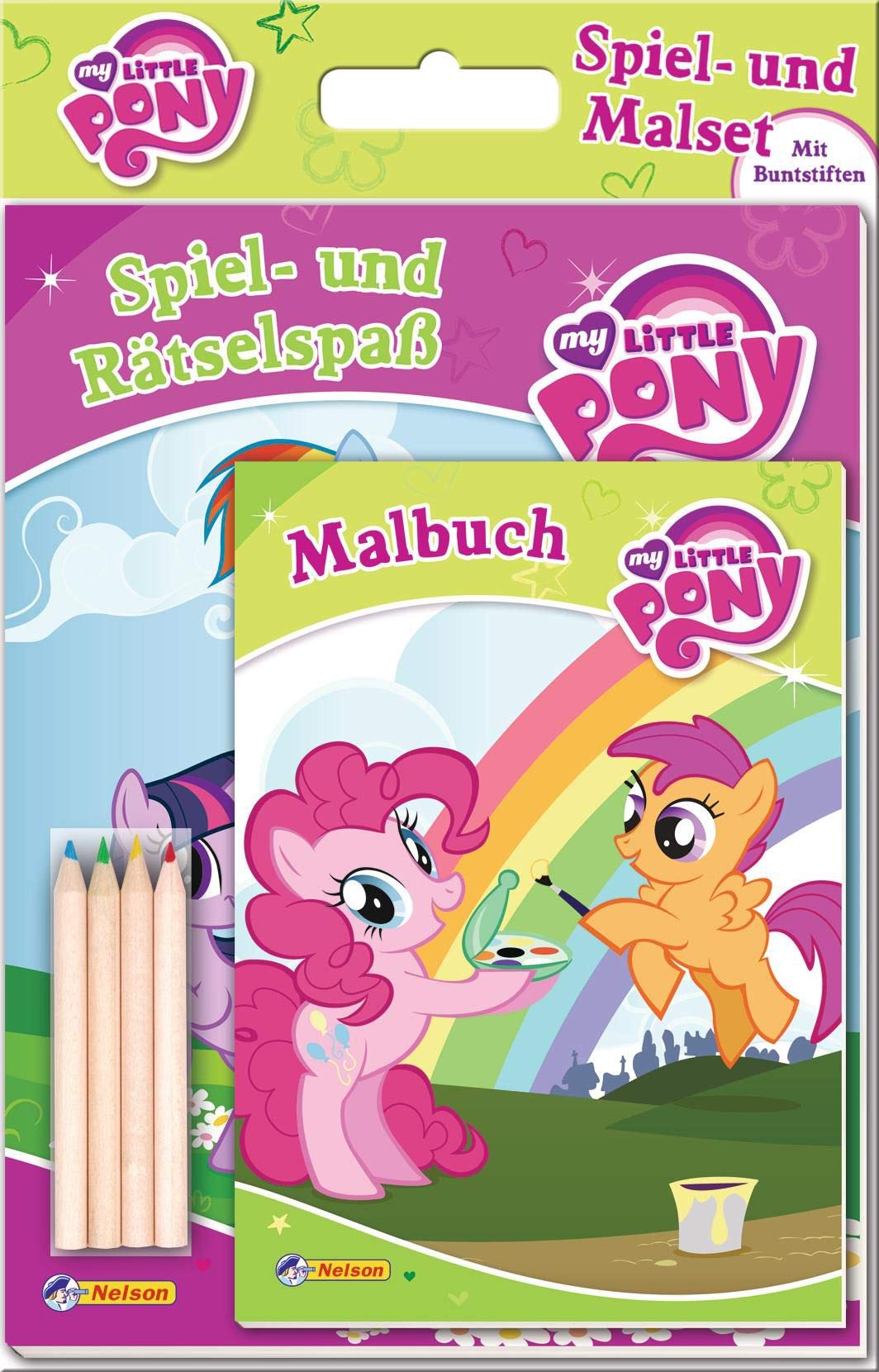 My Little Pony, Spiel- und Malset: Malbuch und Beschäftigungsbuch + 4 Buntstifte Non-fiction