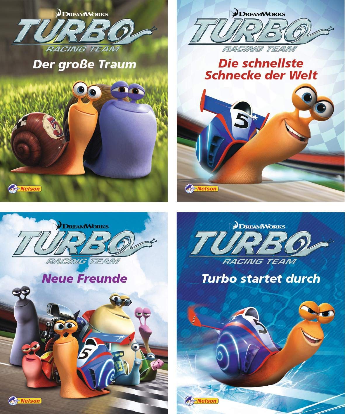 Nelson Mini-Bücher: Dreamworks Turbo 1-4 Novels & Short Stories