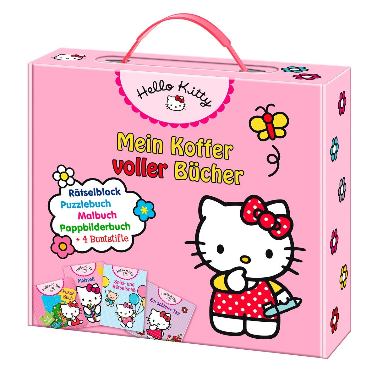 Hello Kitty Mein Koffer voller Bücher: Enth.: Rätselblock, Puzzlebuch, Malbuch, wattiertes Pappbilderbuch Novels & Short Stories