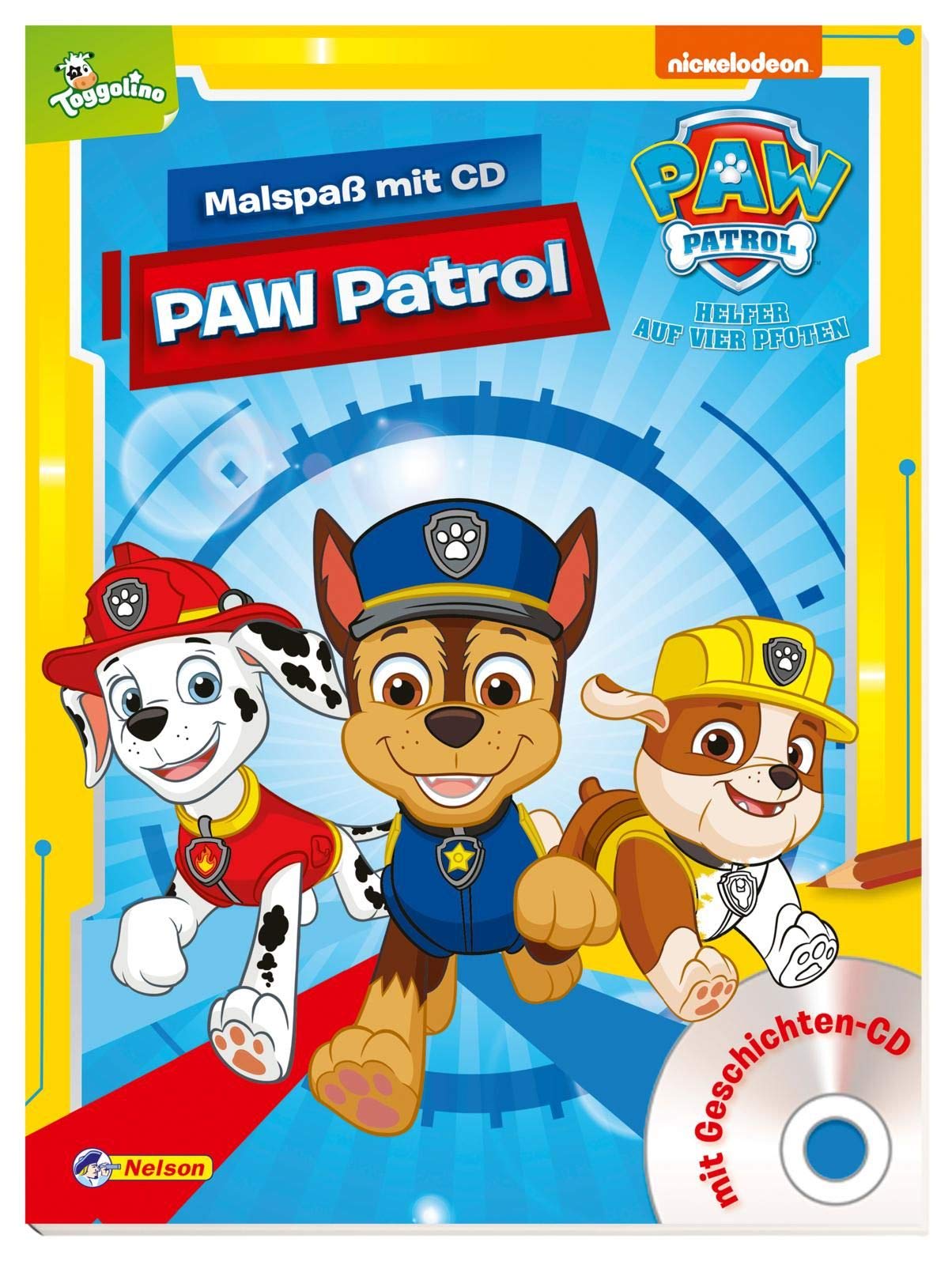 PAW Patrol Kindergartenheft: Malspaß mit CD: Großflächige Malvorlagen für Kinder ab 3 Jahren mit 4 spannenden Hörspiel-Geschichten Non-fiction