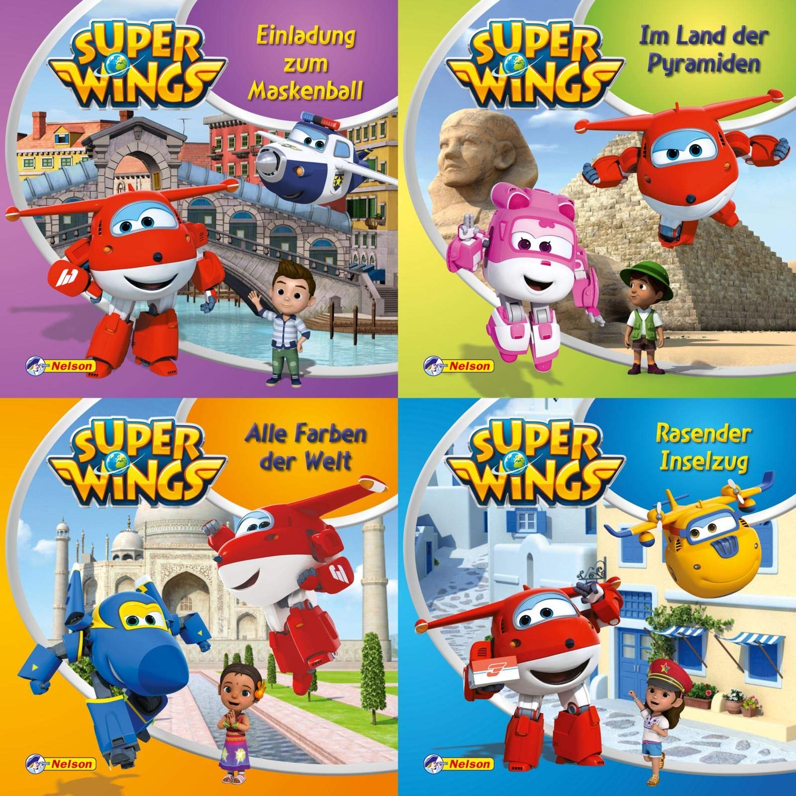 4er-Set Maxi-Mini 13: Super Wings: Einladung zum Maskenball; Im Land der Pyramiden; Alle Farben der Welt; Rasender Inselzug (Nelson Maxi-Mini) Novels & Short Stories