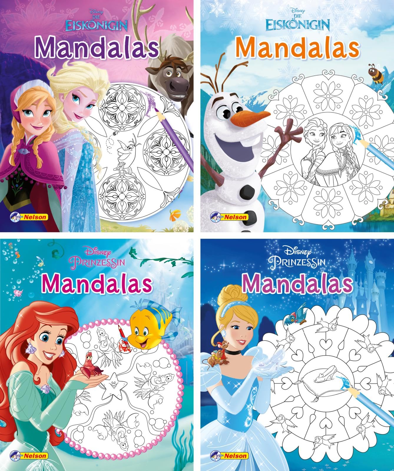 Nelson Mini-Bücher: Disney Mandalas 1-4: 24 Mini-Bücher im Display (Nelson Mini-Bücher: Ein großer Spaß im kleinen Format) Novels & Short Stories