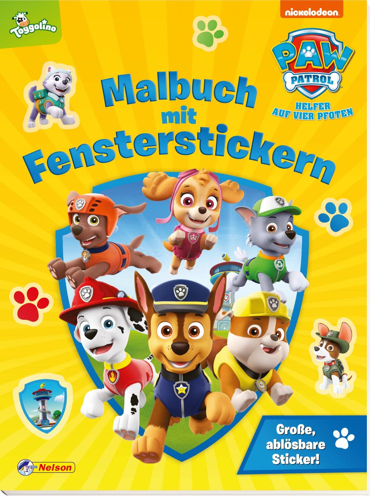 PAW Patrol: Malbuch mit Fensterstickern: Mit großen, wieder ablösbaren Stickern von allen Hunden | (ab 3 Jahren) Non-fiction