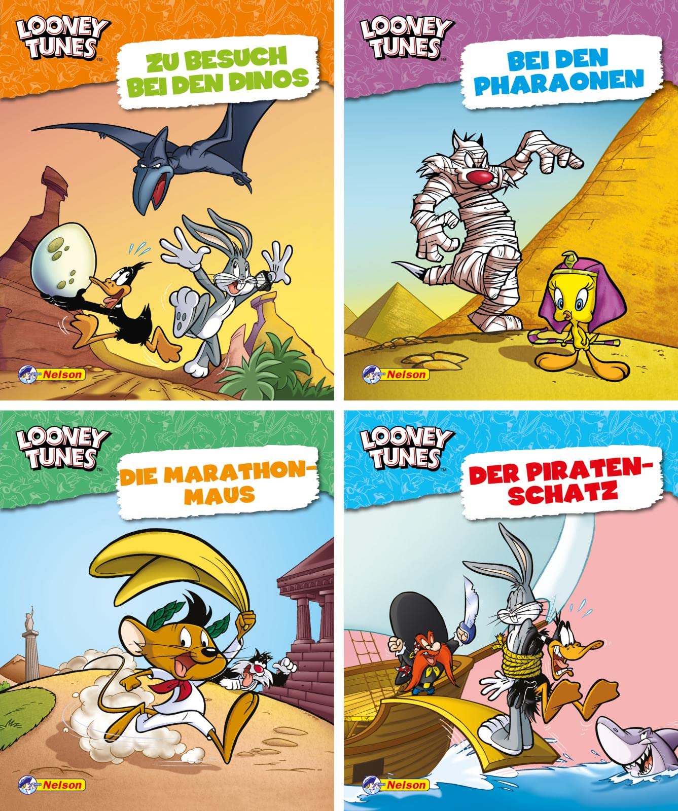 Nelson Mini-Bücher: Looney Tunes 1-4 (Einzel/WWS): Lustige Kurzgeschichten im Mitnahmeformat (ab 3 Jahren) Parents & Children