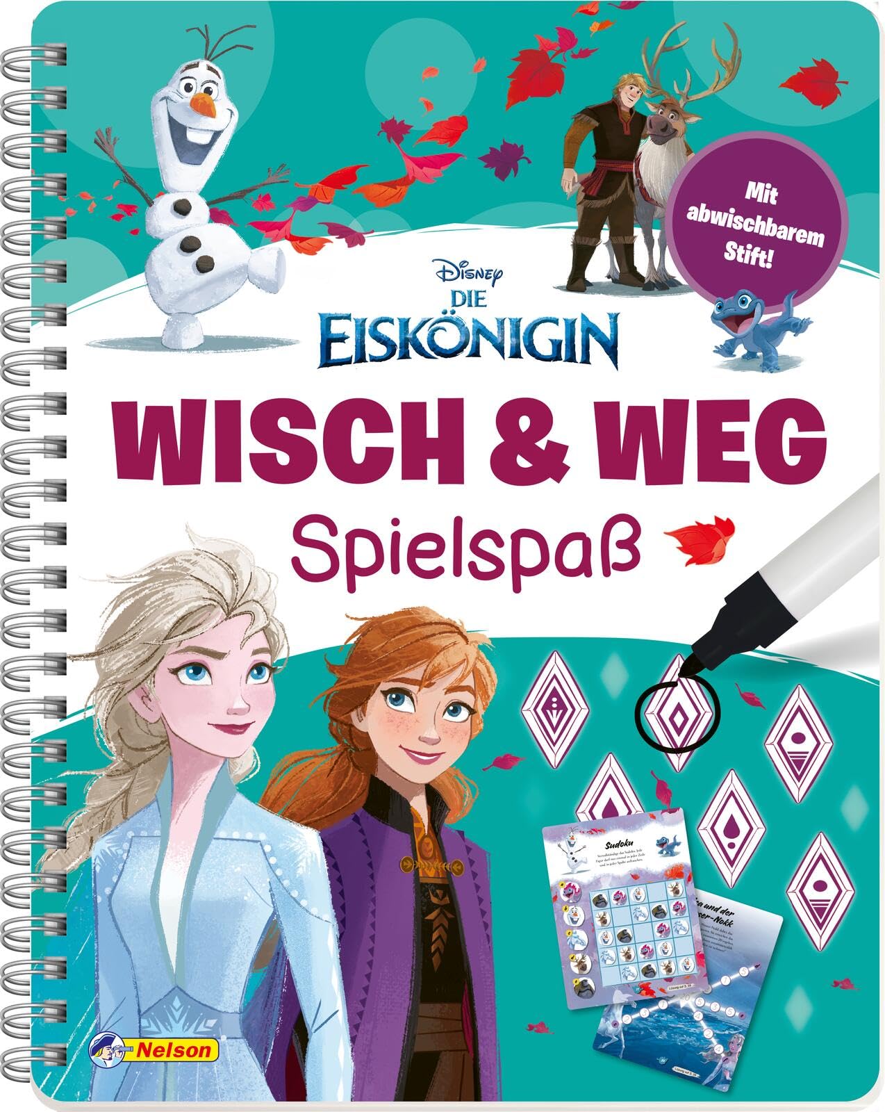 Disney Die Eiskönigin: Wisch & Weg - Spielspaß: Mit abwischbaren Seiten und Stift (ab 4 Jahren) | Buch zum spielerischen Lernen (Disney Die Eiskönigin: Jetzt schon ein Klassiker!) Non-fiction