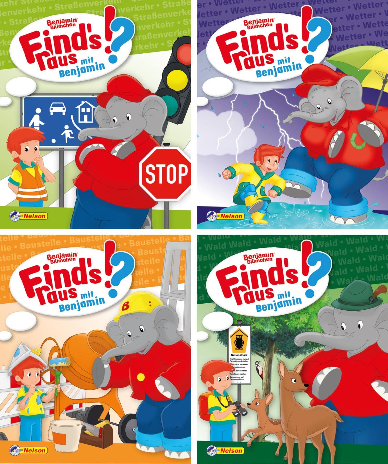 Nelson Mini-Bücher: 4er Benjamin Blümchen Find's raus 1-4: Geschichten für kleine Entdecker*innen ab 3 Jahren book