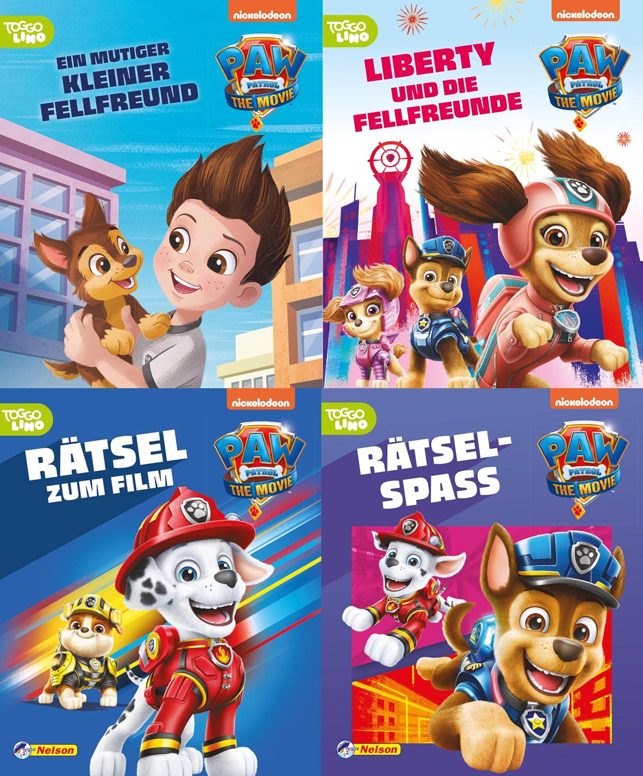 Nelson Mini-Bücher: PAW Patrol - Der Kinofilm 1-4: 24 Mini-Bücher im Display | Geschichten und Rätsel aus dem PAW-Patrol-Film im Mitnahmeformat (ab 3 Jahren) Non-fiction