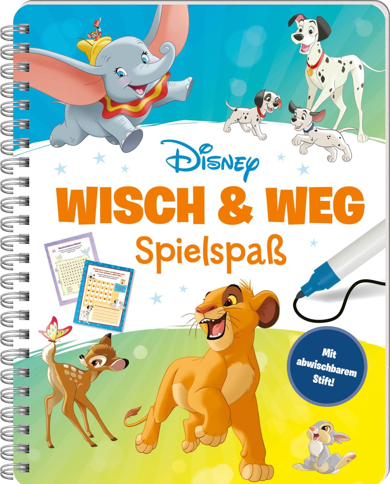 Disney Klassiker: Wisch & Weg - Spielspaß: Buch zum spielerischen Lernen mit abwischbaren Seiten und Stift | Für Kinder ab 4 Jahren book
