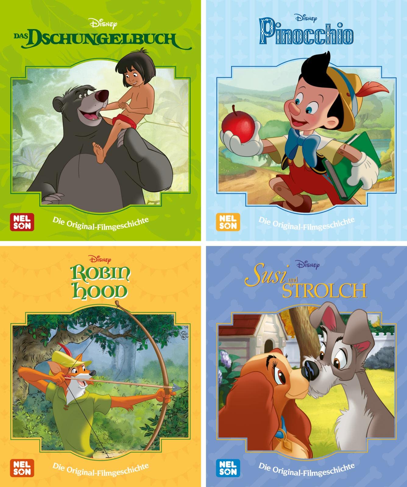 Nelson Mini-Bücher: 4er Disney Filmklassiker 13-16: Die Original-Filmgeschichten der beliebtesten Disneyfilme im Mitnahmeformat | (ab 3 Jahren) Non-fiction
