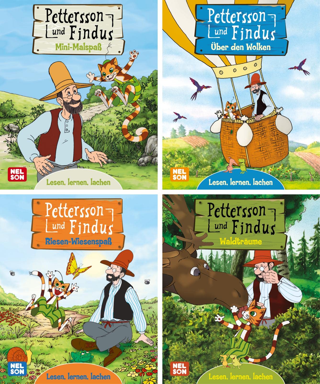 Nelson Mini-Bücher: 4er Pettersson und Findus 5-8: Ein großer Spaß im kleinen Format (Nelson Mini-Bücher: Ein großer Spaß im kleinen Format) Non-fiction