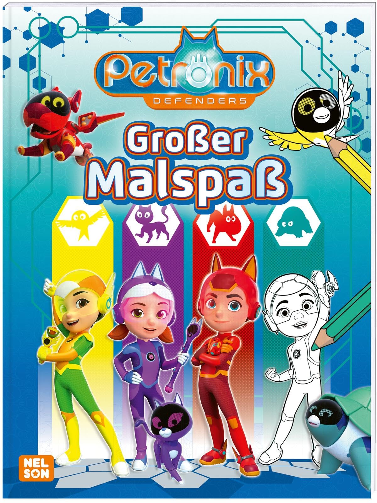 Petronix Defenders: Großer Malspaß: Großflächige Ausmalbilder zur neuen Vorschulserie (ab 3 Jahren) Film, Art & Culture