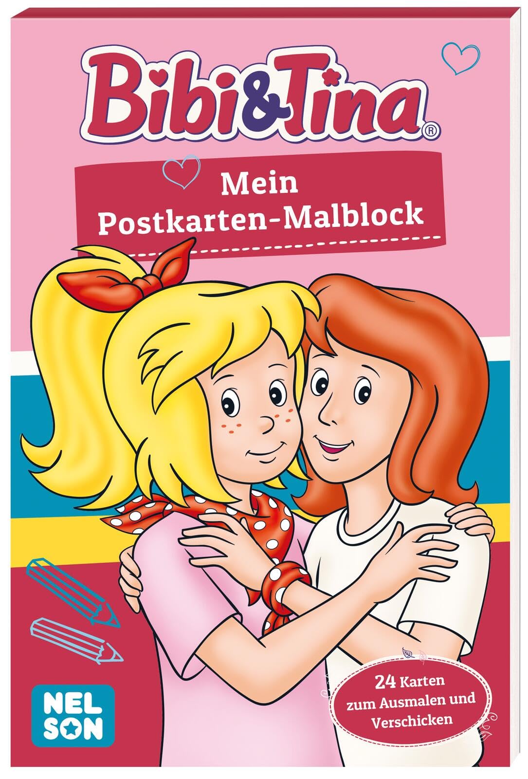 Bibi & Tina: Mein Postkarten-Malblock: 24 Postkarten zum Ausmalen für Jungen und Mädchen ab 4 Jahren (Bibi & Tina: Freunde für immer!) Film, Art & Culture