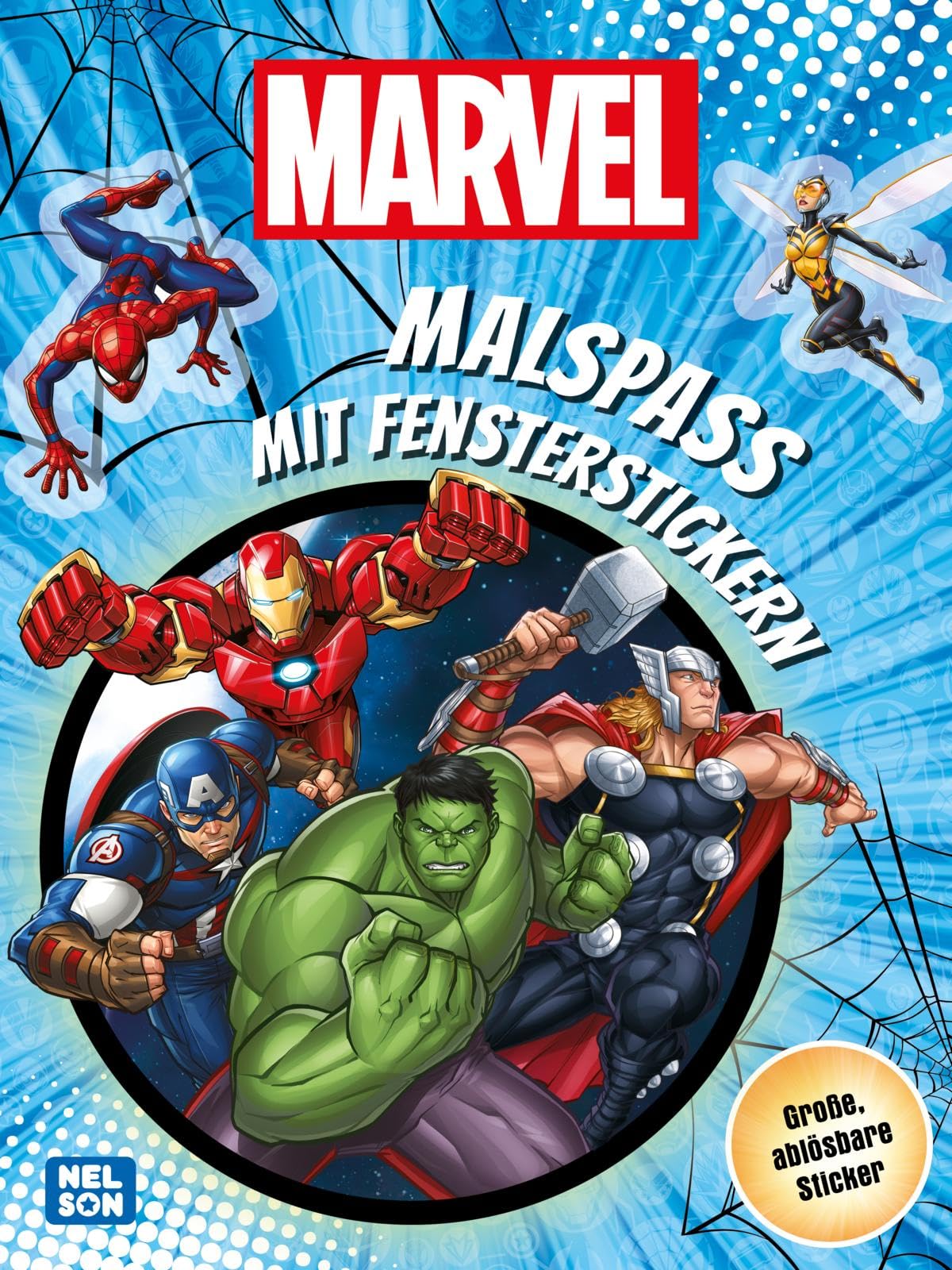 MARVEL: Malspaß mit Fensterstickern: Große, ablösbare Sticker mit Superhelden und mehr als 20 Ausmalbilder (ab 4 Jahren) Manga