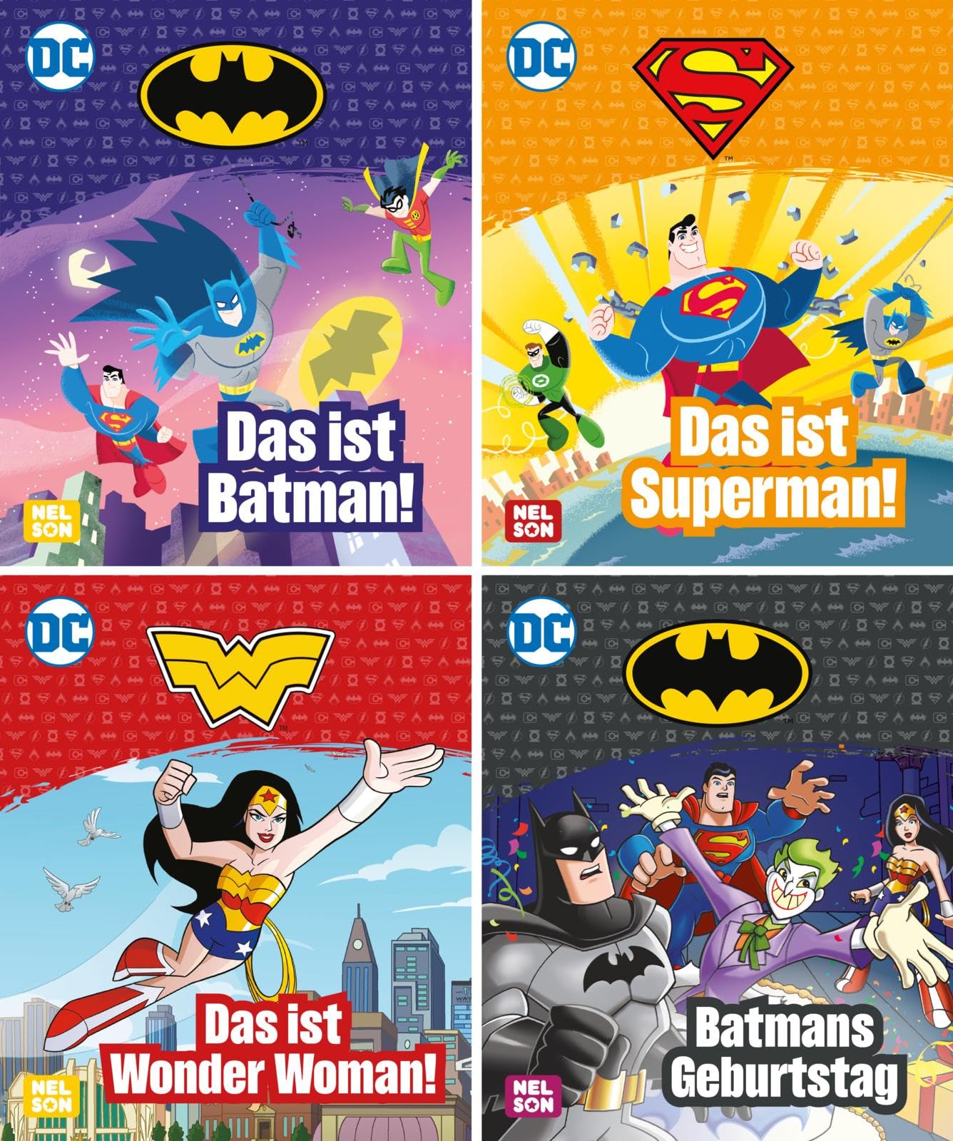 Nelson Mini-Bücher: DC Superhelden 5-8 (Einzel/WWS): Spannende Superheldengeschichten im Mitnahmeformat | Batman, Superman und Wonder Woman im Mitnahmeformat (ab 4 Jahren) Manga