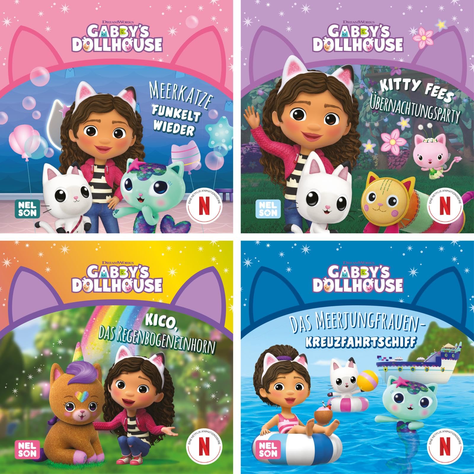 4er-Set: Maxi-Mini 46: Gabby's Dollhouse: 4 Vorlesegeschichten im Set | 4 spannend nacherzählte Folgen der beliebten Netflix-Serie (ab 3 Jahren) (Nelson Maxi-Mini: Maximaler Vorlesespaß!) Non-fiction